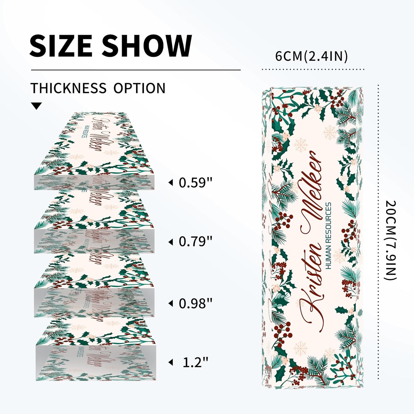 Personalized Name Plate for Desk Custom Acrylic Desk Name Plate Custom Employee Appreciation Gifts Office Gifts for Women, Men, Boss, Coworkers, Teacher, Nurse (Holly)