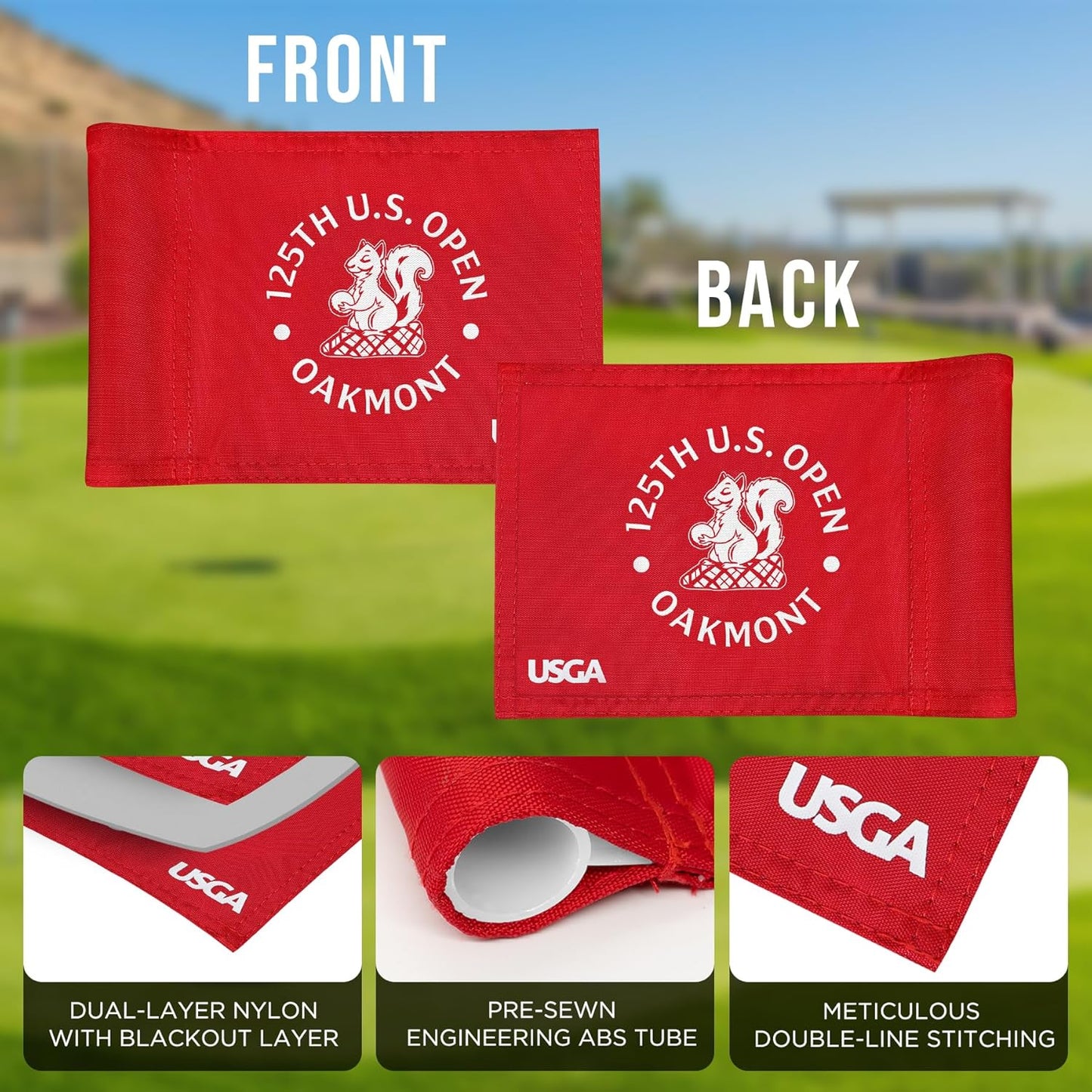 2025 Themed Mini Golf Flag, 8x6 Inch, Double-Sided Silk-Printed, Durable 420D Nylon, Ideal for Backyard Practice Putting Green