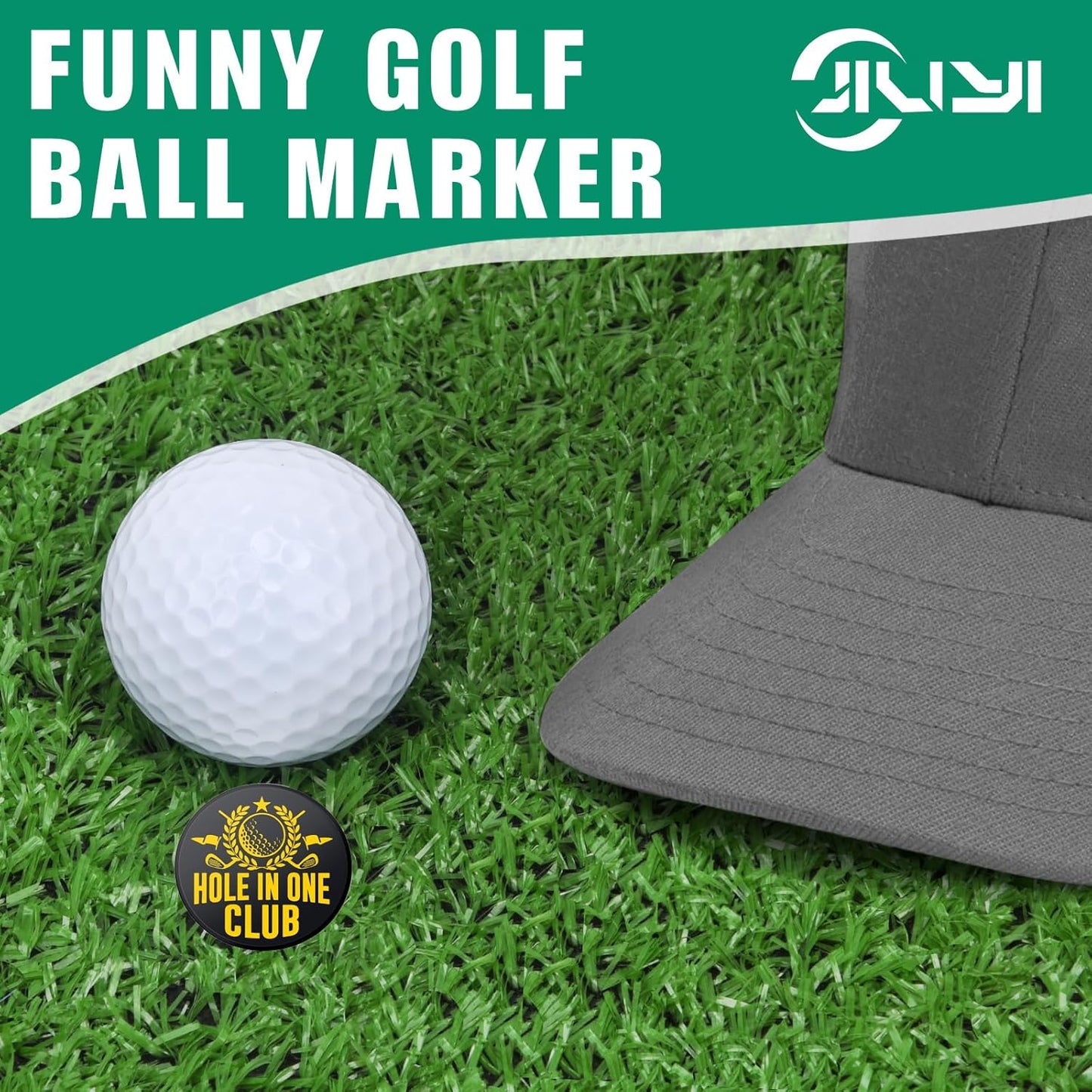 Golf Ball Marker Hat Clip, Funny Golf Accessories, Golf Gifts for Men 25 MM