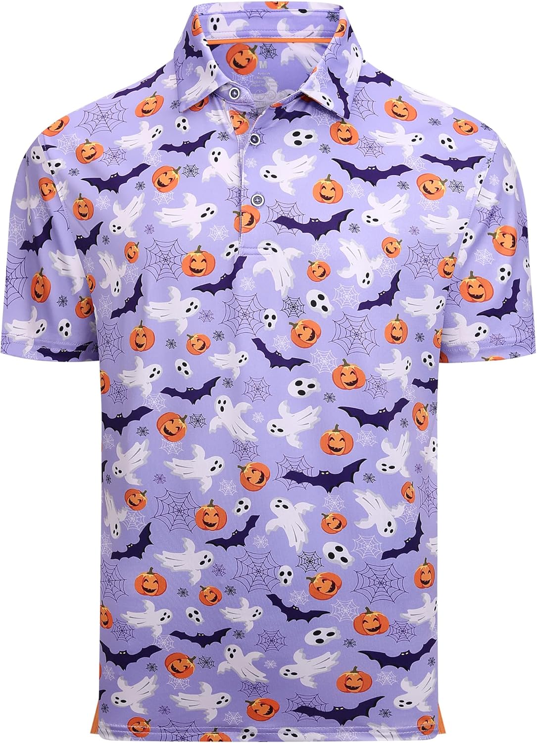 Alex Vando Mens Hawaiian Golf Shirt Moisture Wicking Digital Print Golf Shirts for Men