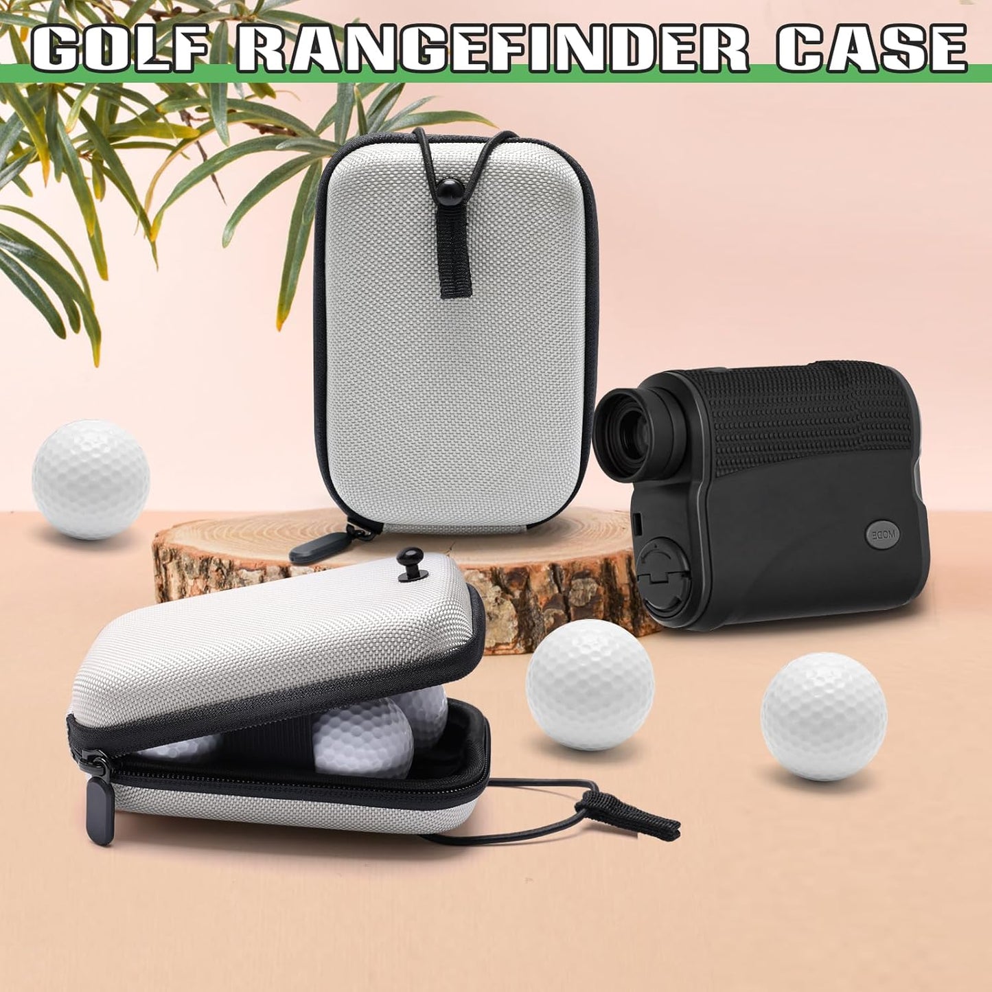 Golf Rangefinder Hard Shell Case, Hard Golf Rangefinder Case Universal Range Finder Carry Bag (Green+Black)