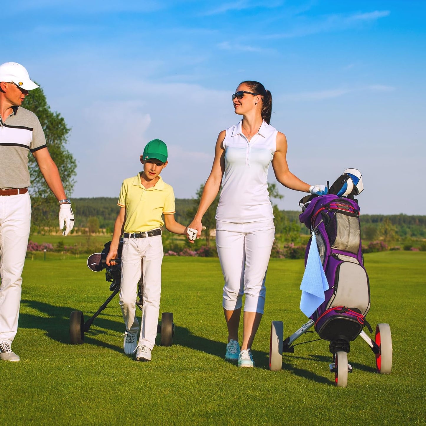 6 Pcs Golf Bag Towels,16" X 16",Microfiber Waffle Pattern for Golf Bags Towel for Men Women,Fishing Essentials Gifts with Carabiner Clip,Dish Cloth,Kitchen Clean Towels