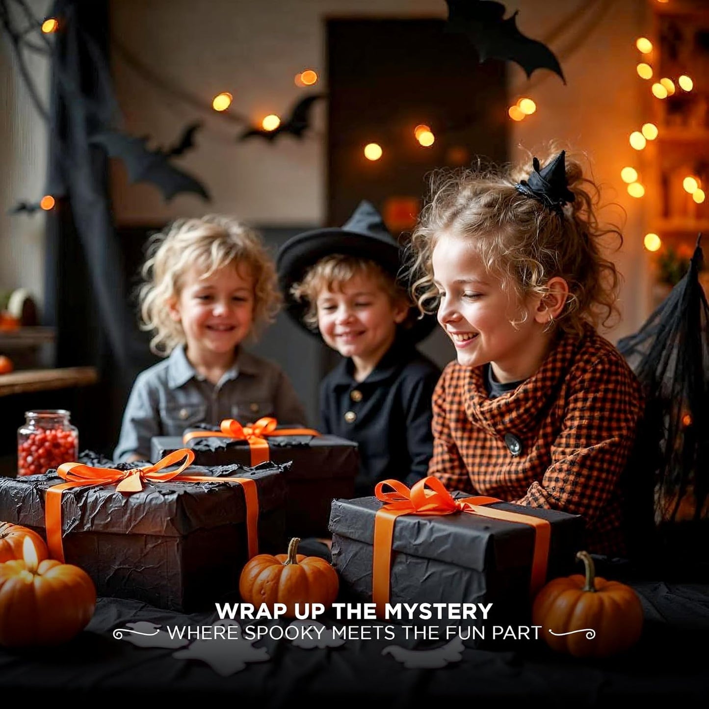 SANZIX 150 Sheets Black Tissue Paper for Gift Bags Bulk 14x20 Inch- Black Wrapping Paper for Christmas Gifts, Xmas Decorations, DIY, Halloween, Holiday Décor - Black Christmas Wrapping Paper