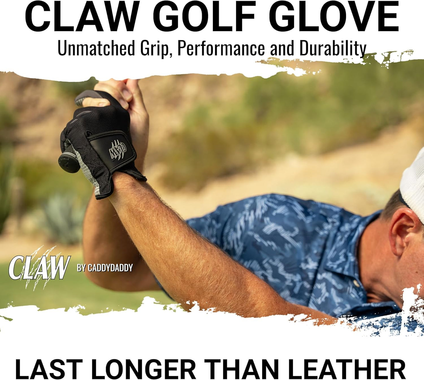 CaddyDaddy Claw Golf Gloves for Men | Flex-Mesh Design for Cool Ventilation | Lasts 3-5 Times Longer Than Leather | Silicone-Web Coating for Maximum Grip | Machine-Washable