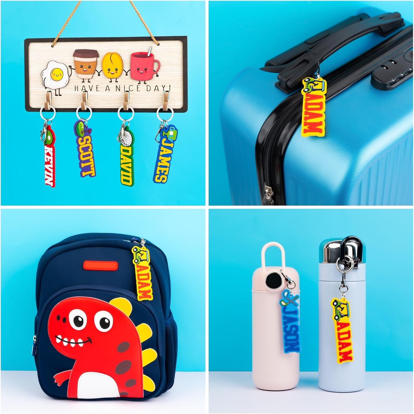 Personalized Sports Golf Keychain – Custom Name Tag, Bag Tag, Luggage Tag – Gift for Kids, Coaches, Teams