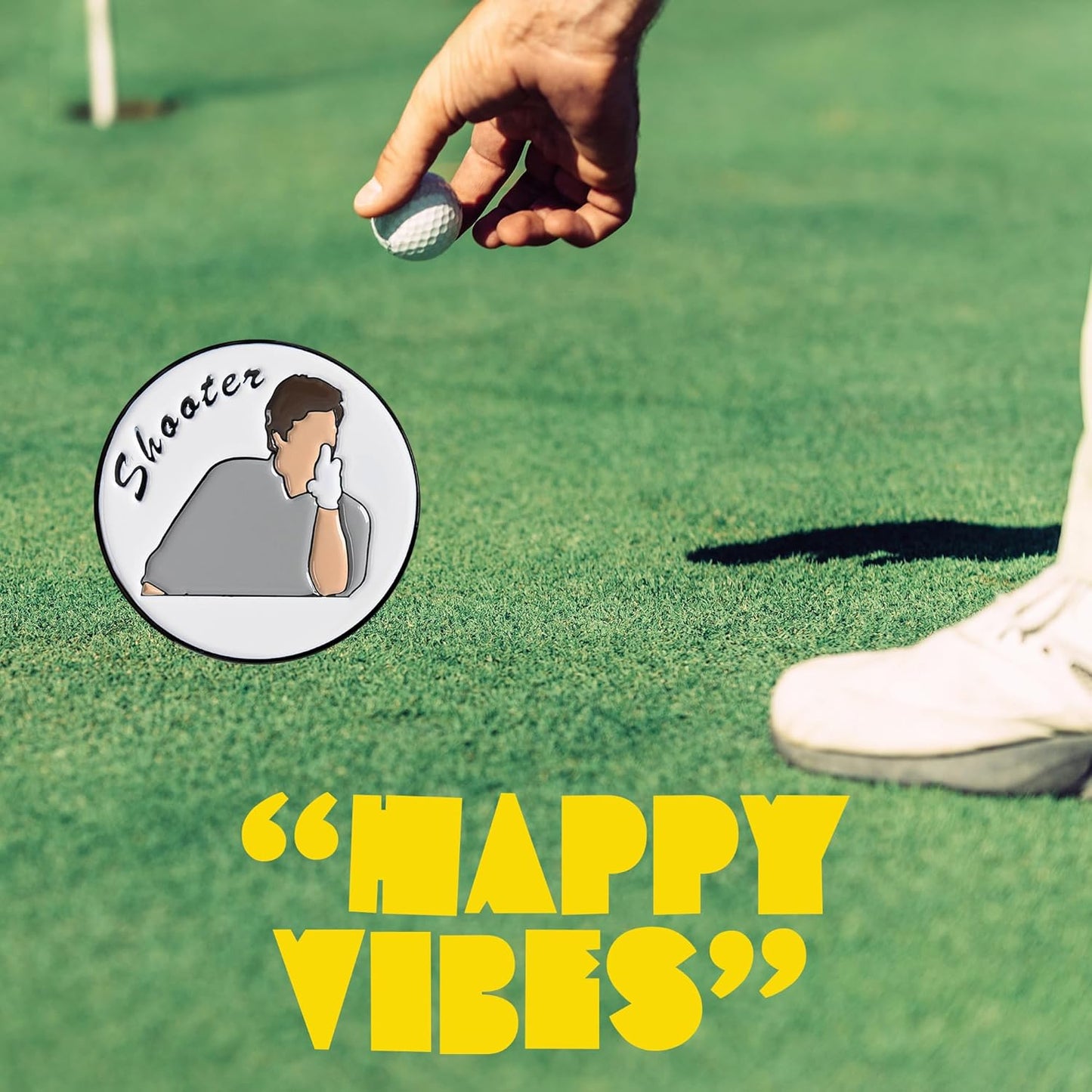 ZEETY Funny Golf Ball Marker with Magnetic Hat Clip – Golf Accessories for Men and Women, Great Golf Gift for Players with Attitude