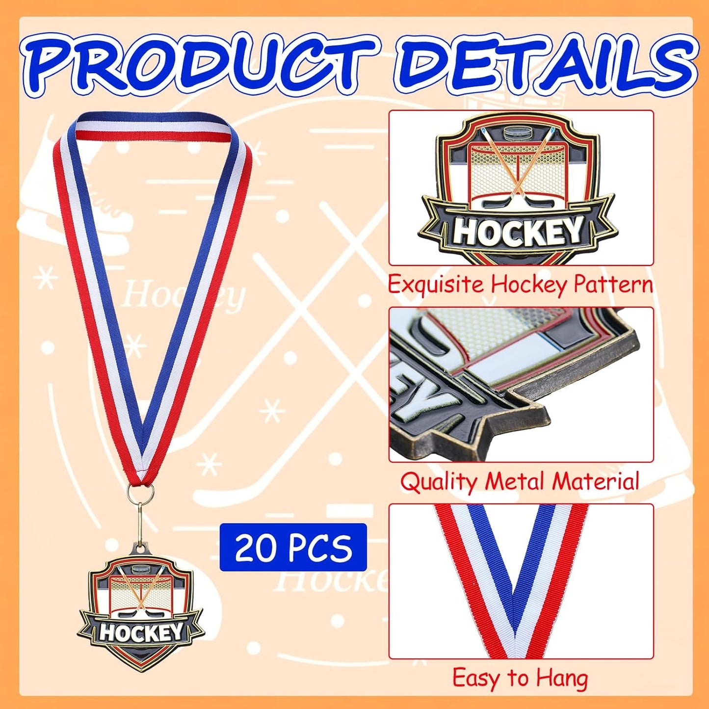 10/20 /30/40 Pcs Award Medals Bulk Sports Medals with Neck Ribbons 2.4 Inch Winner Award Trophy Prize Gift for Sports Themed Party Favors Tournaments School Match