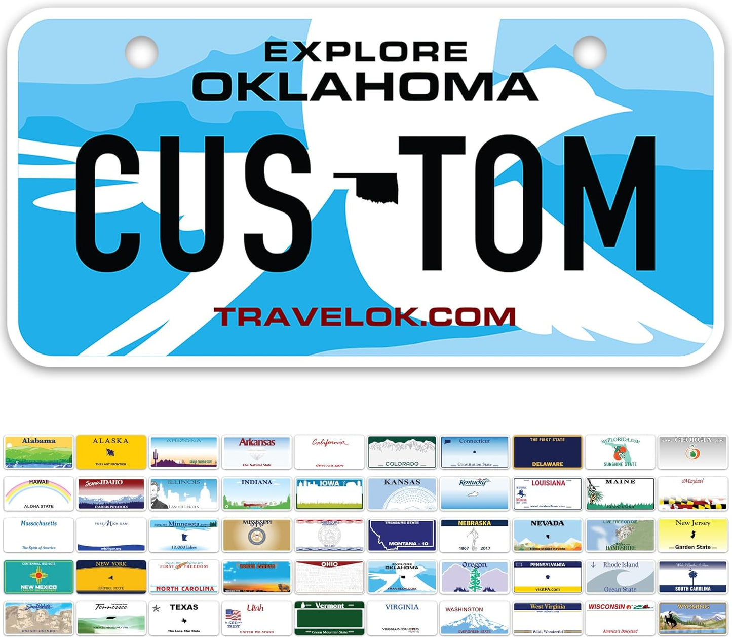 Mini License Plates, Personalized License Plates, Custom for Car, Bikes, ATV, Kids Car, Golf Cart, Jeep, 2x4 Inch, Rust-Free Fade Resistant Aluminum, USA Made by My Sign Center (Oklahoma)