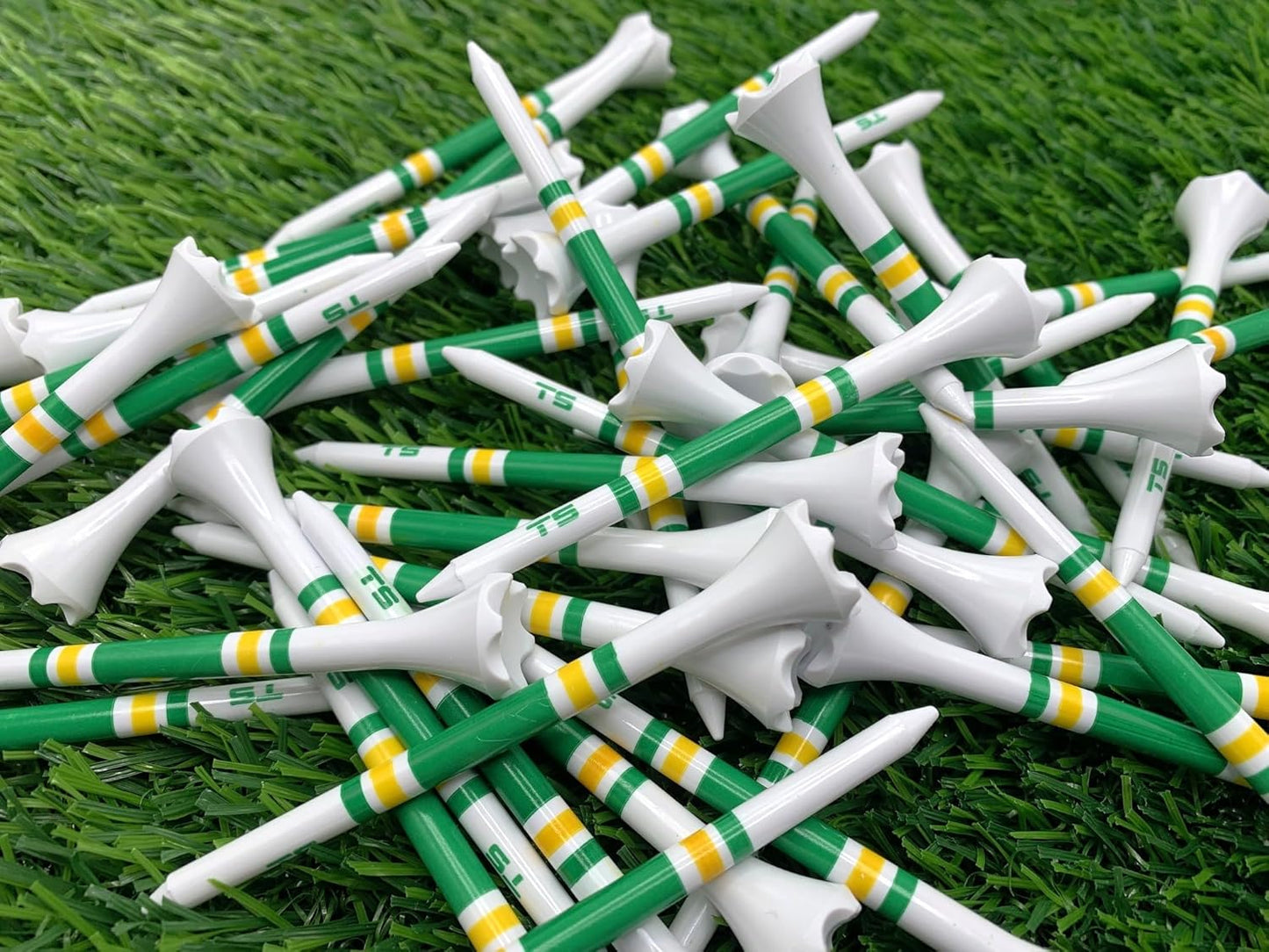 TRUESTRIKE Premium USA Golf Tees – 3¼" or 2¾" Durable Plastic Performance Tees (100 Pack) – Made in USA – Bulk Value Pack