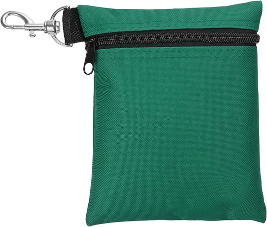 PATIKIL Golf Tee Pouch, Zipper Golf Ball Bag with Metal Lobster Claw Clip for Men Women Valuables Holder