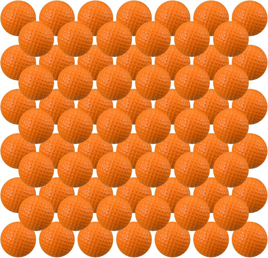 Junkin 80 Pcs Foam Golf Balls Rubber Practice Balls Realistic Feel and Flight Sport Training for Indoor or Outdoor Backyard Golf Training