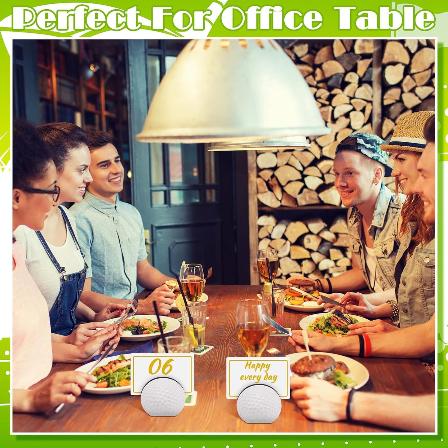 24 Pcs Golf Base Centerpieces Place Card Holder Pictures Table Number Holder Photo Memo Clip Stand for Golf Masters Themed Party Favors Decorations Office Menu Decor