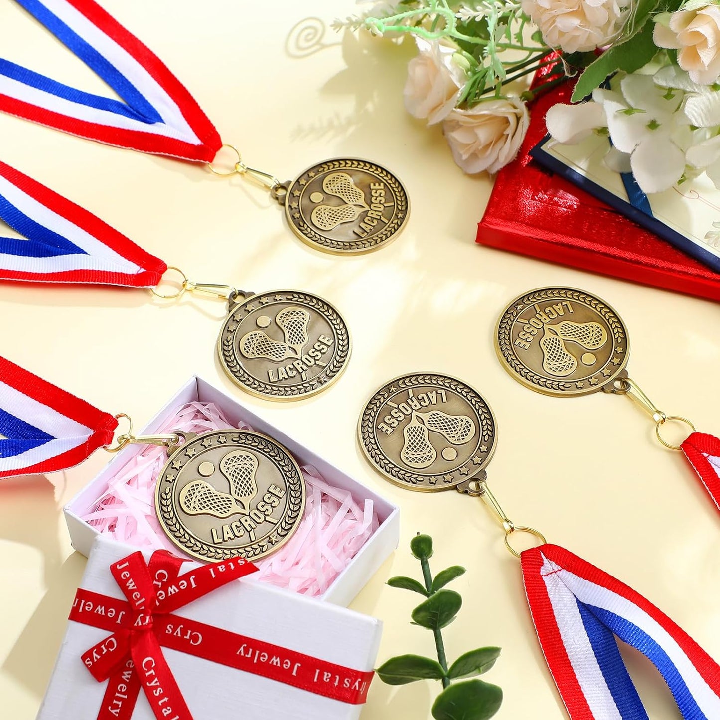 Remuuly 30 Pcs Gold Medals Bulk 2'' Basketball Soccer Baseball Volleyball Football Lacrosse Kickball Cheer Bowling Trophy Medals for Awards for Sports Participation Winner Gift