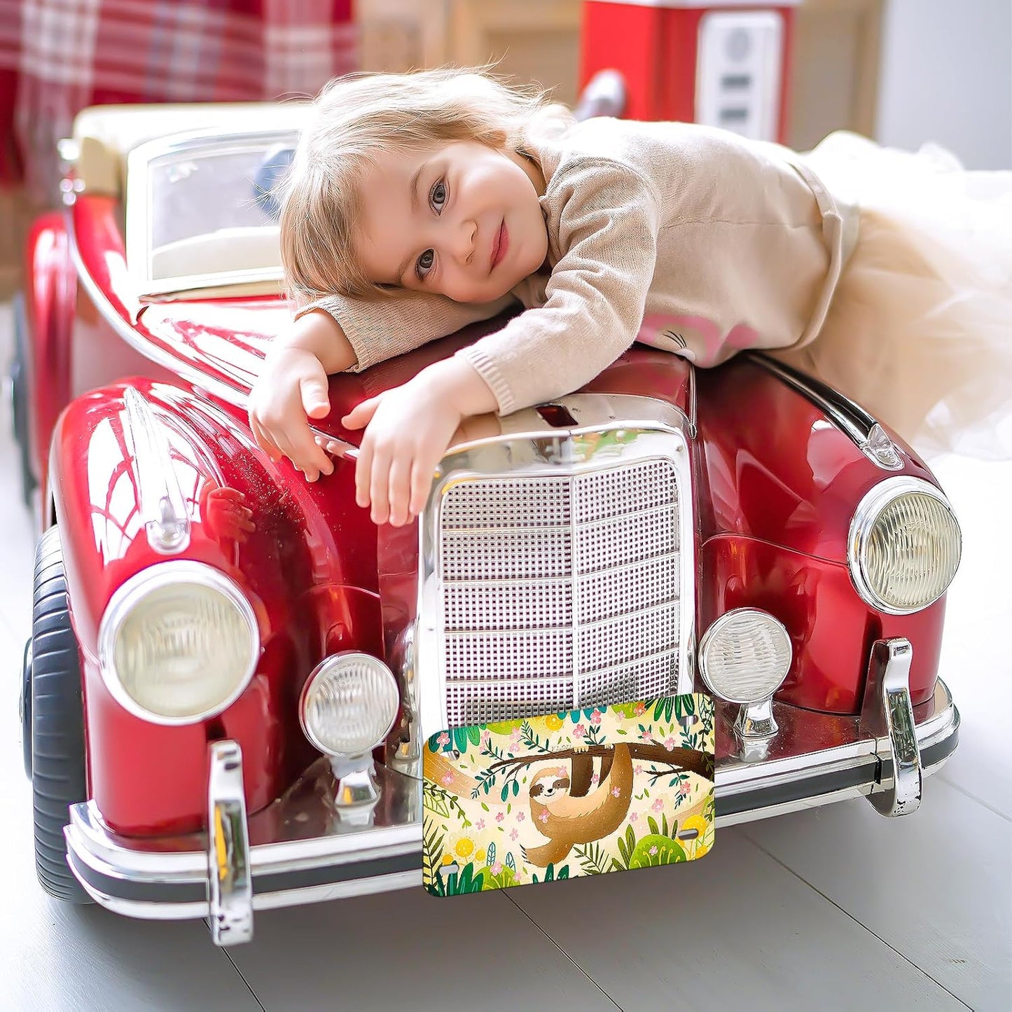 6"x3"10 Pcs Sublimation License Plate Blanks, Metal Aluminum Mini Heat Thermal Transfer Sheet DIY Picture, Custom License Plate Tag for Kids Toy Car, Bike (White)