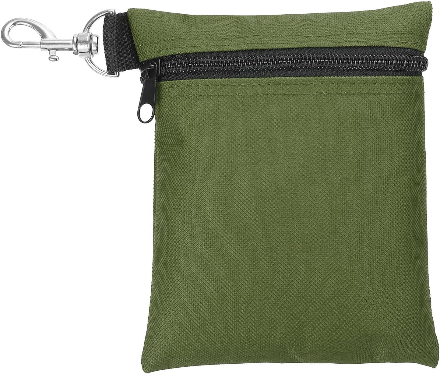 PATIKIL Golf Tee Pouch, Zipper Golf Ball Bag with Metal Lobster Claw Clip for Men Women Valuables Holder