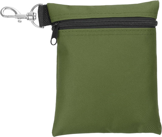 PATIKIL Golf Tee Pouch, Zipper Golf Ball Bag with Metal Lobster Claw Clip for Men Women Valuables Holder