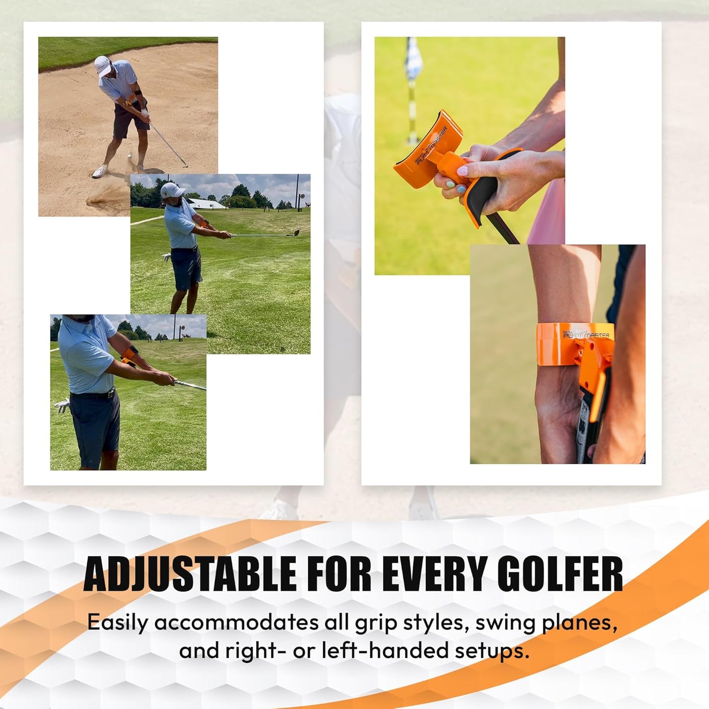 Orange Whip Golf Putting Aid Trainer, Patented Short Game Golf Swing Training for Precision and Accuracy, Made in USA by Orange Whip
