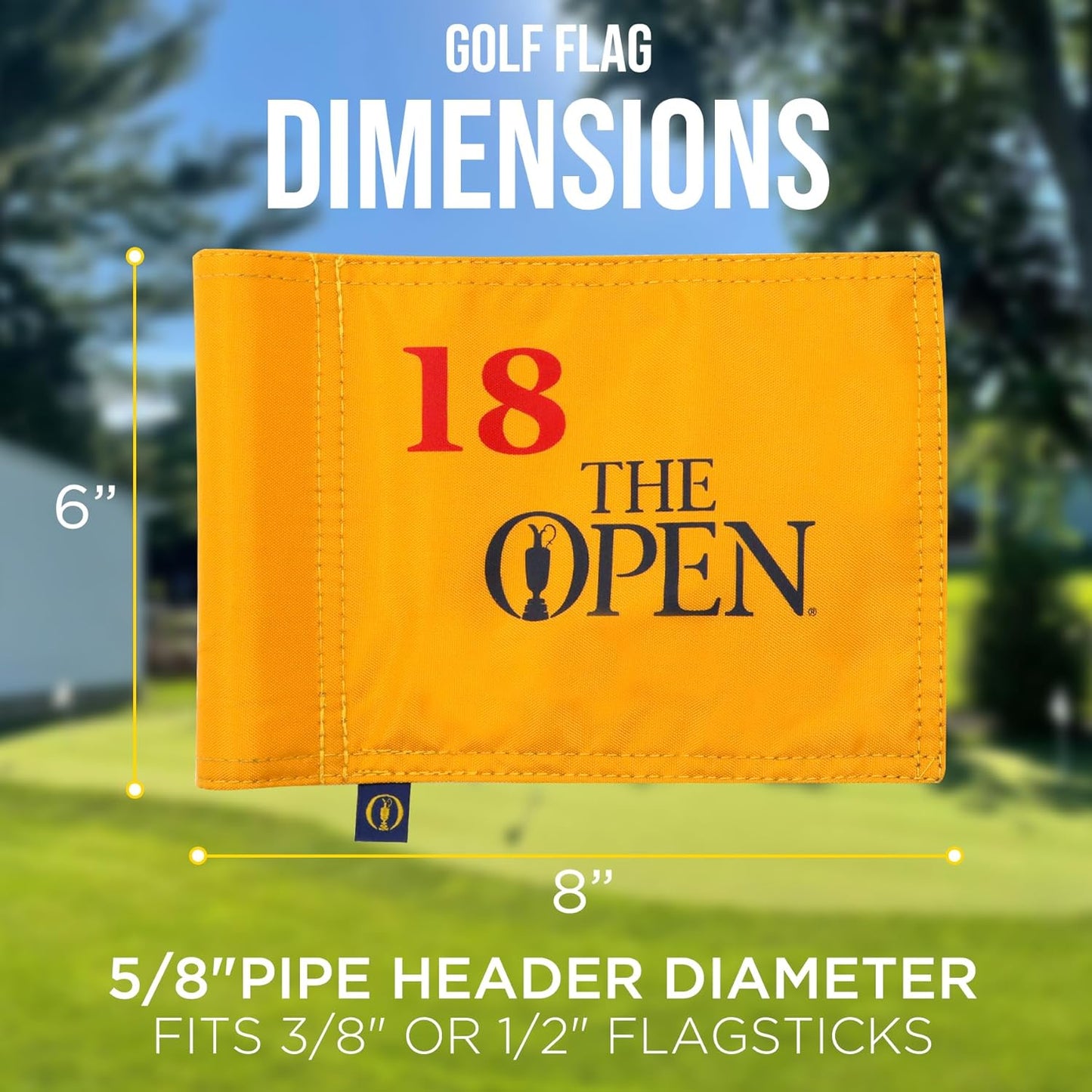 Themed Golf Flag Mini, 8x6 Inch, Double-Sided Silk-Screened, Fade-Resistant 420D Nylon, Ideal for Backyard Practice Putting Green