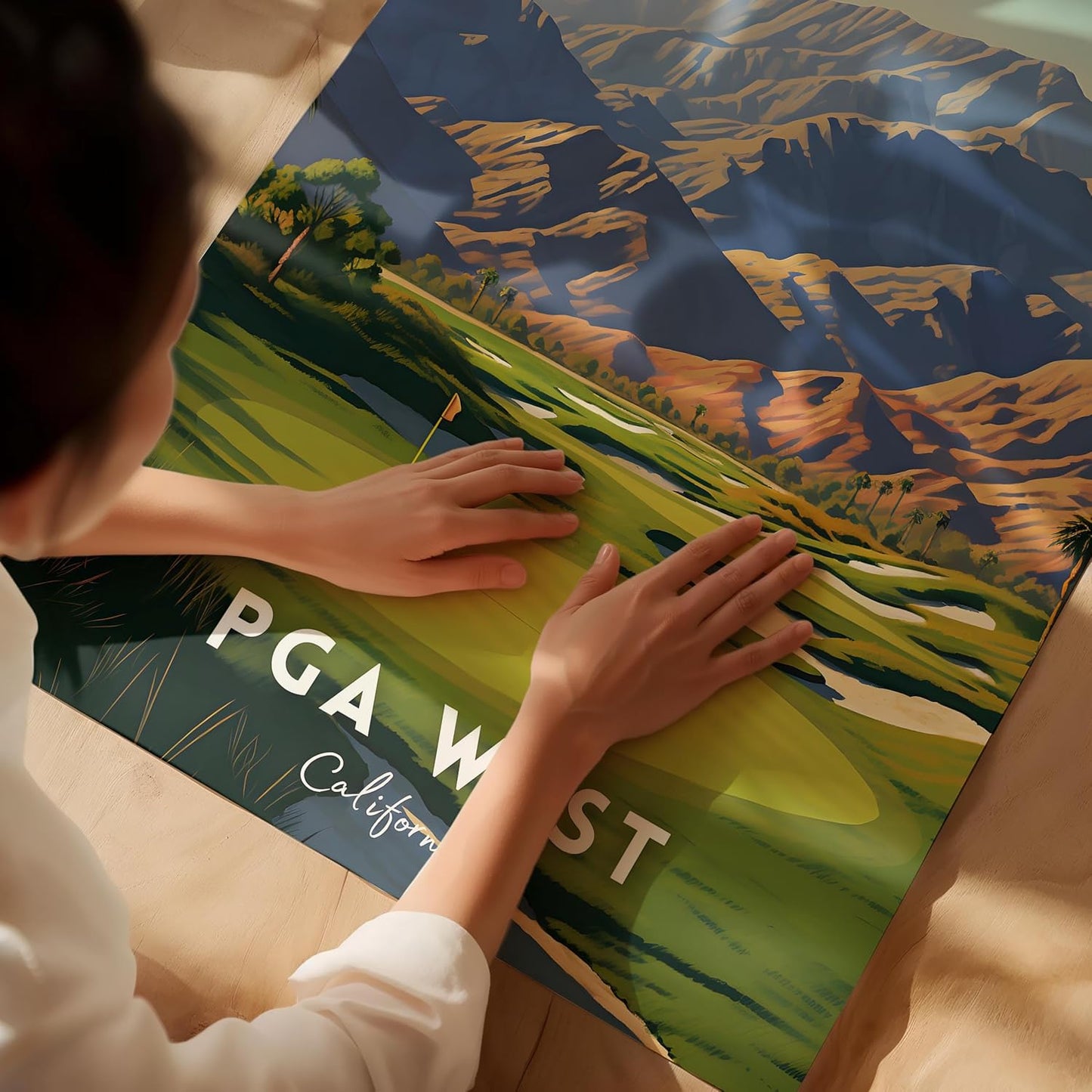 Golf Course Premium Giclee Fine Art Prints - Augusta, Pebble Beach, Pinehurst, Golf Course Posters, Golf Wall Art, Aesthetic Poster for Home Office Decor, Ready to Frame