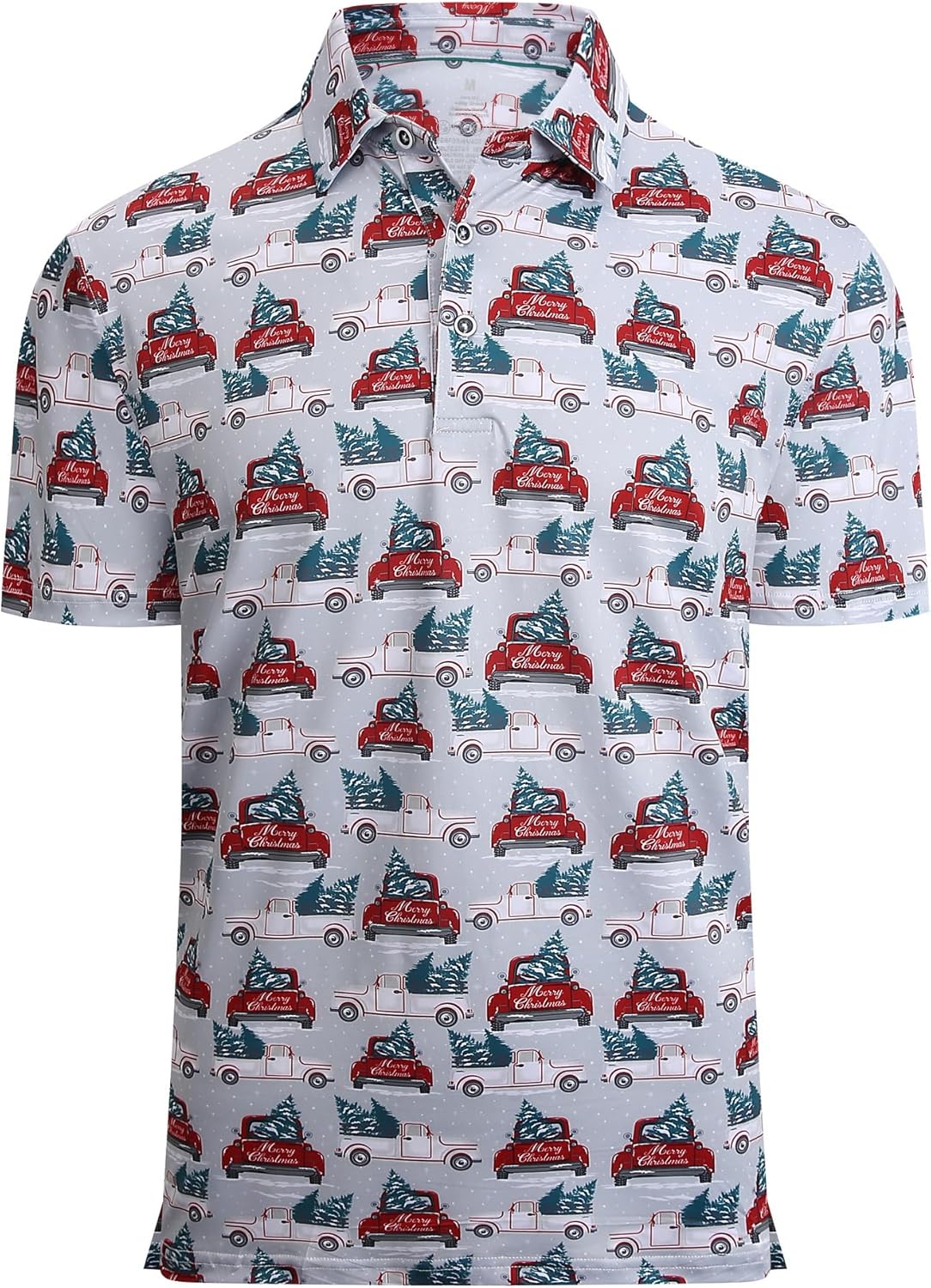 Alex Vando Mens Hawaiian Golf Shirt Moisture Wicking Digital Print Golf Shirts for Men