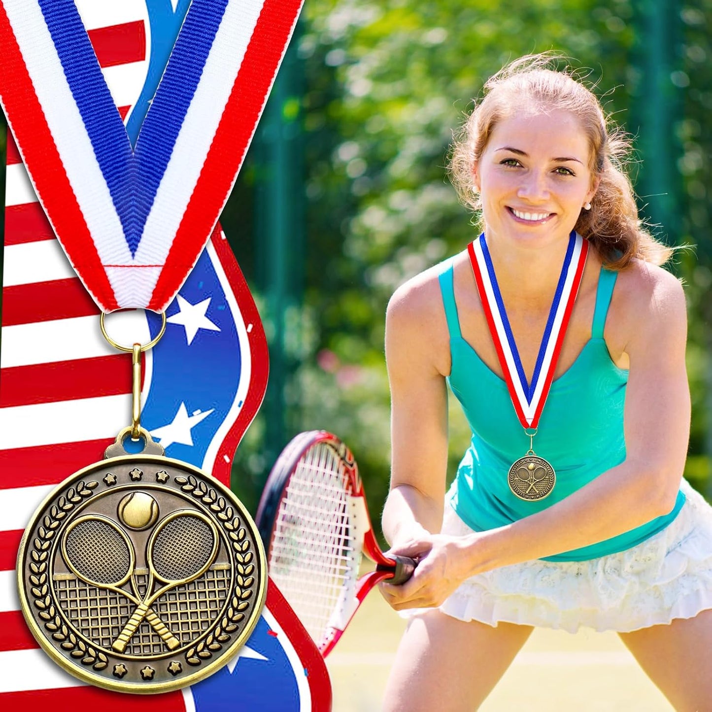 Remuuly 30 Pcs Gold Medals Bulk 2'' Basketball Soccer Baseball Volleyball Football Lacrosse Kickball Cheer Bowling Trophy Medals for Awards for Sports Participation Winner Gift