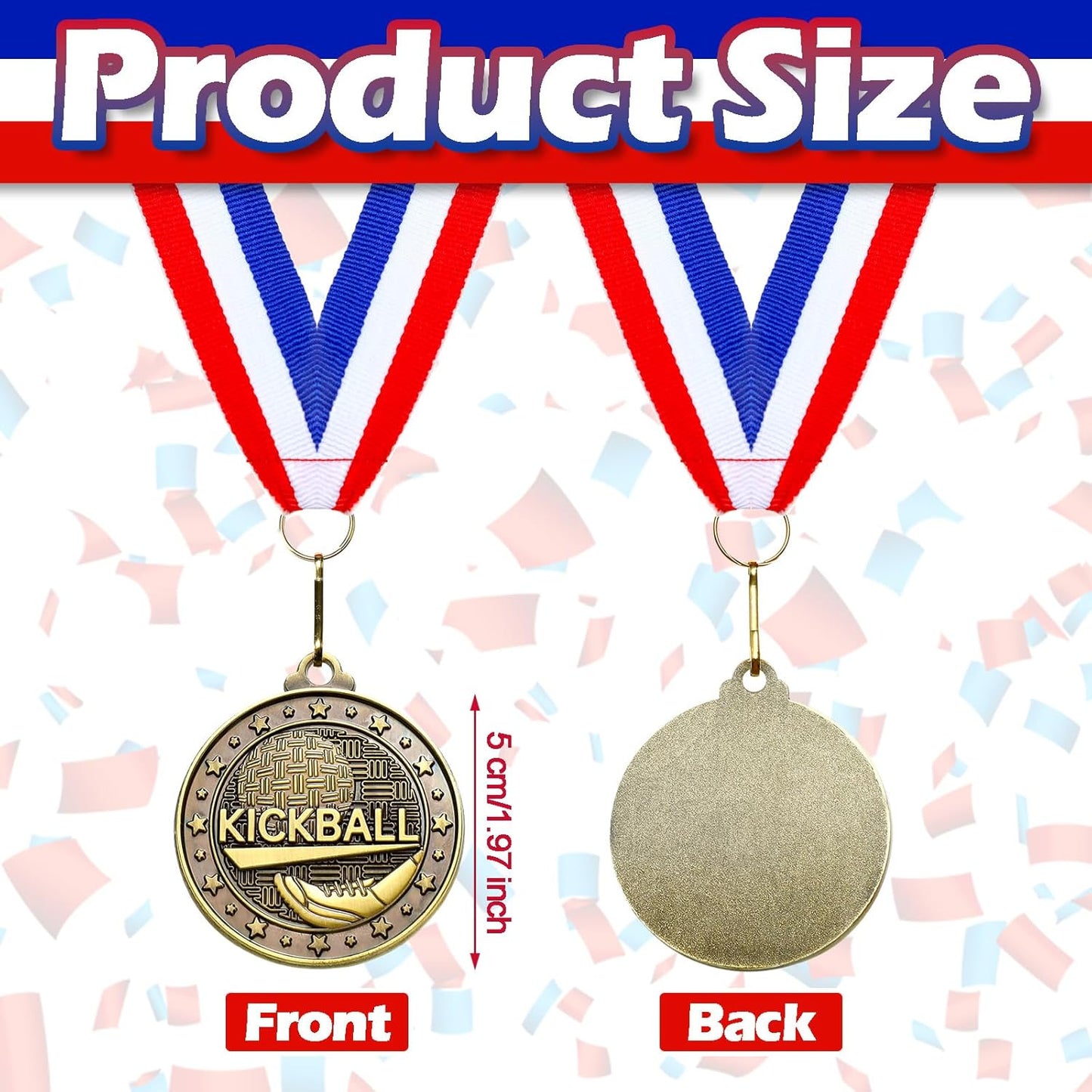 Remuuly 30 Pcs Gold Medals Bulk 2'' Basketball Soccer Baseball Volleyball Football Lacrosse Kickball Cheer Bowling Trophy Medals for Awards for Sports Participation Winner Gift