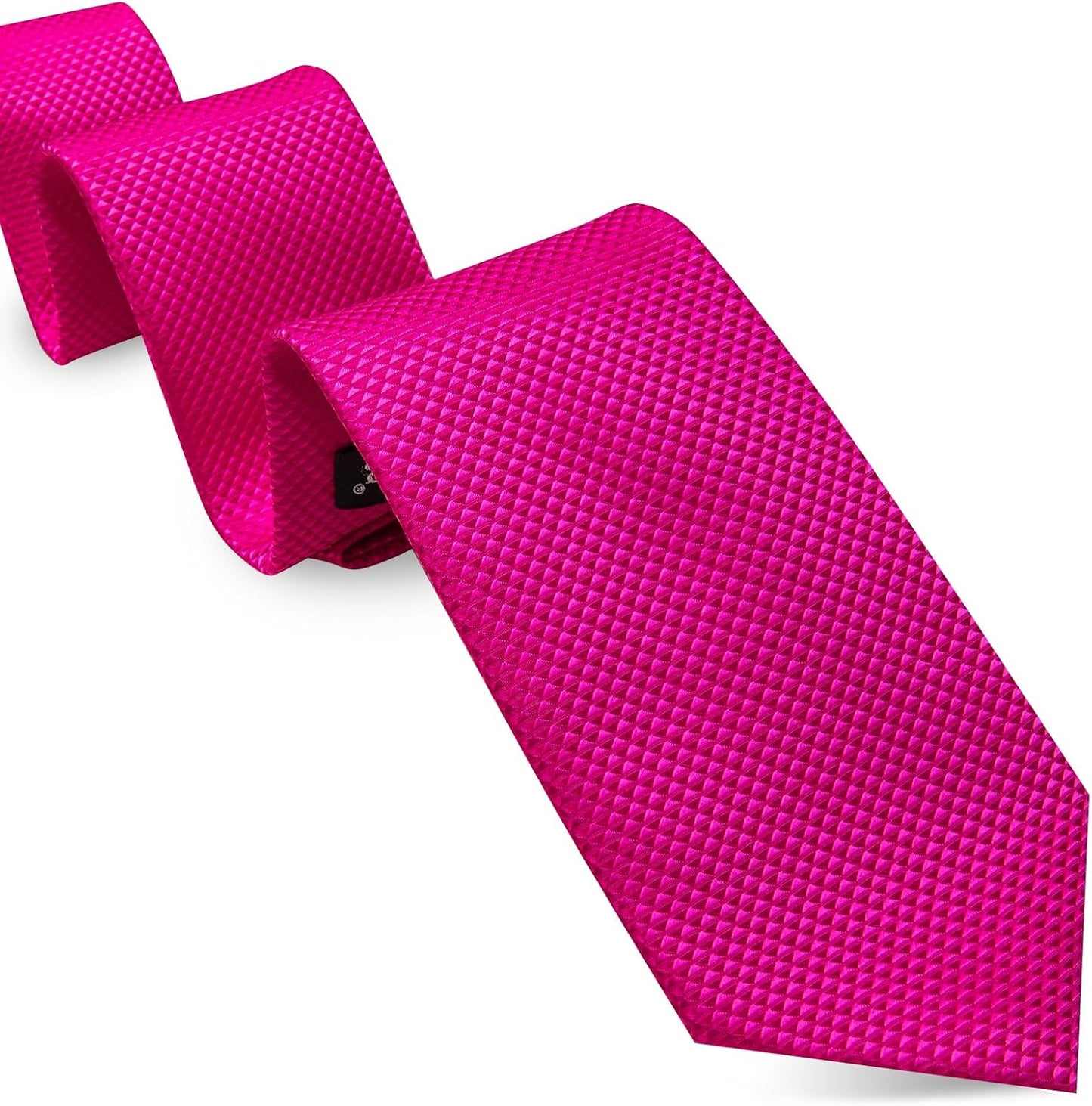 Barry.Wang Designer Classic Ties for Men Set Formal Pocket Square Cufflink Check Plaid