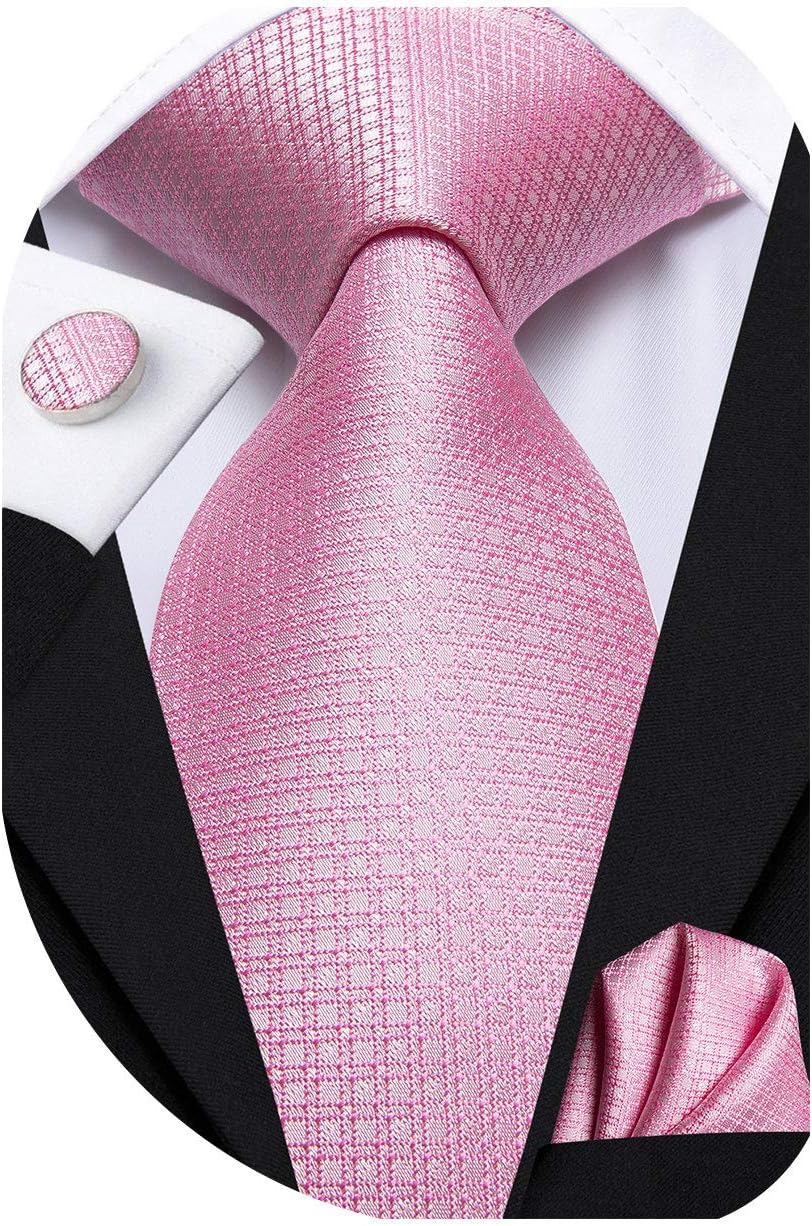 Dubulle Mens Paisley Striped Tie WOVEN Necktie for Men and Handkerchief Cufflinks Set Wedding Formal Business