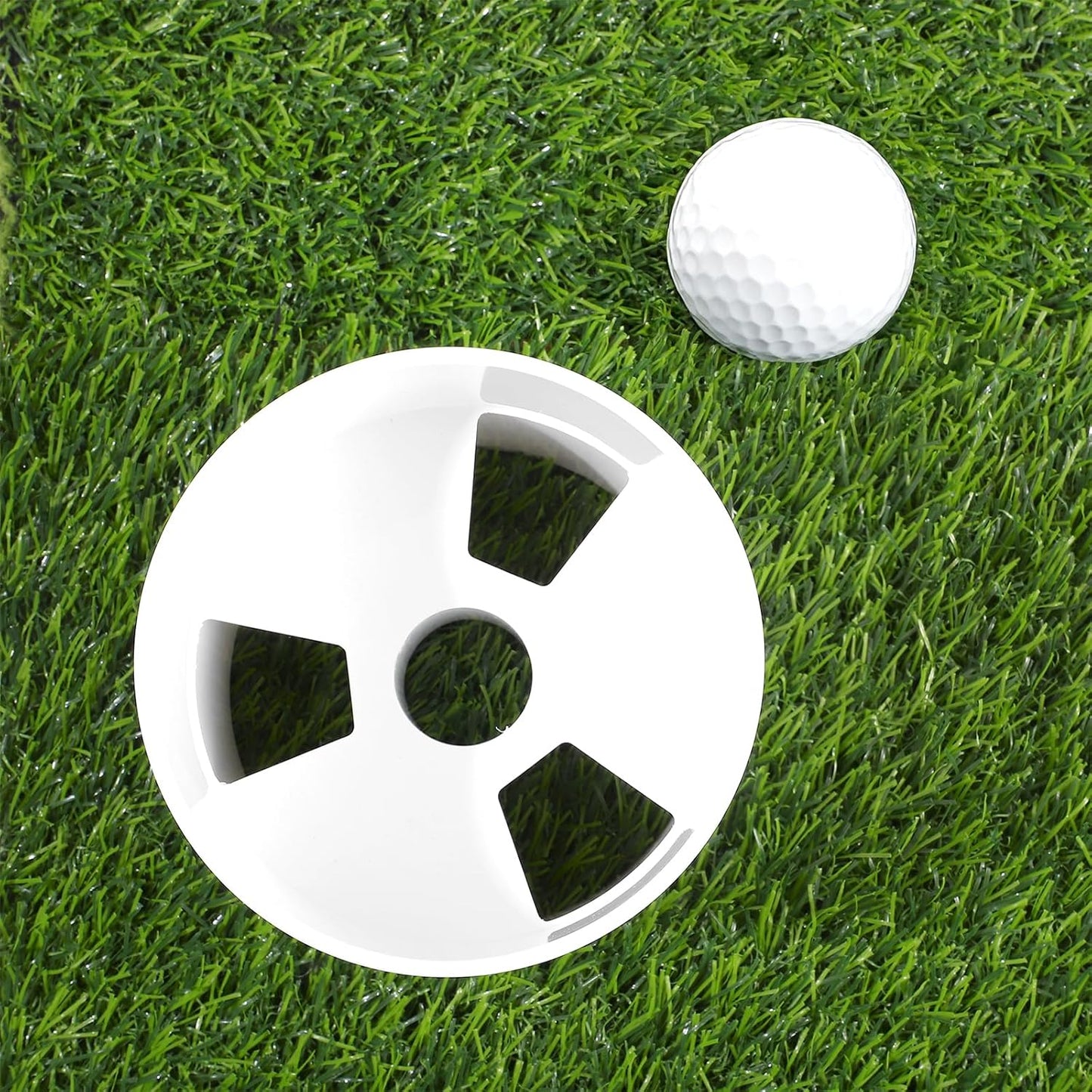 6 Pcs Golf Hole Cup,Accessories for Backyard Practice Putting Green, ABS Plastic Golf Putting Cup for Outdoor, Dimension 4" Depth, Diameter 4 1/4 inches