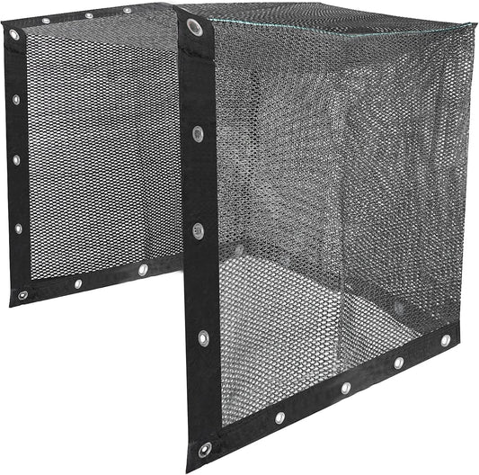 Aoneky Black HDPE Golf Cage Net - 10x10x10ft