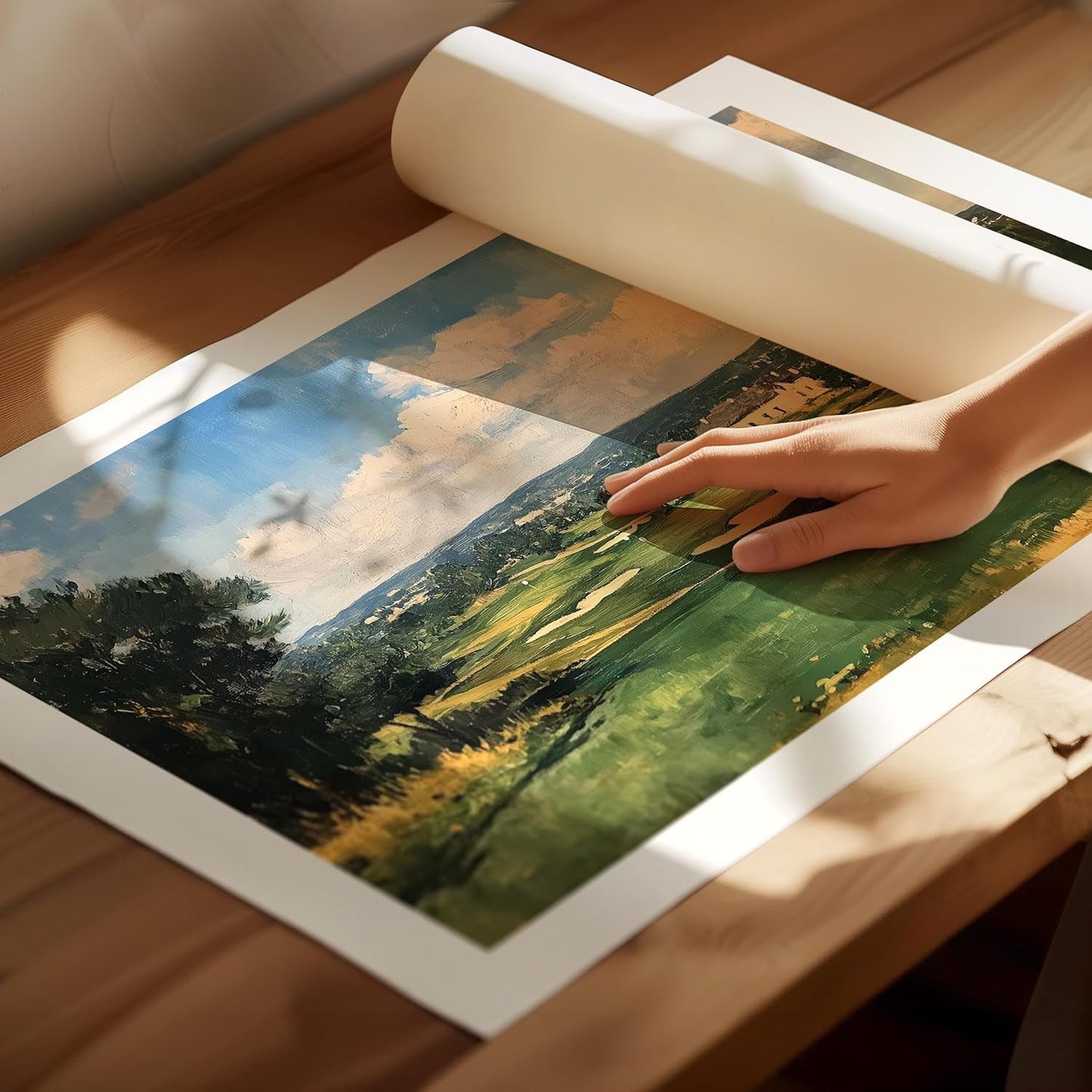 Vintage Golf Course Premium Giclee Fine Art Prints - Antique Style Golf Course Painting Posters, Golf Wall Art, Aesthetic Golfing Poster for Home Office Decor, Ready to Frame