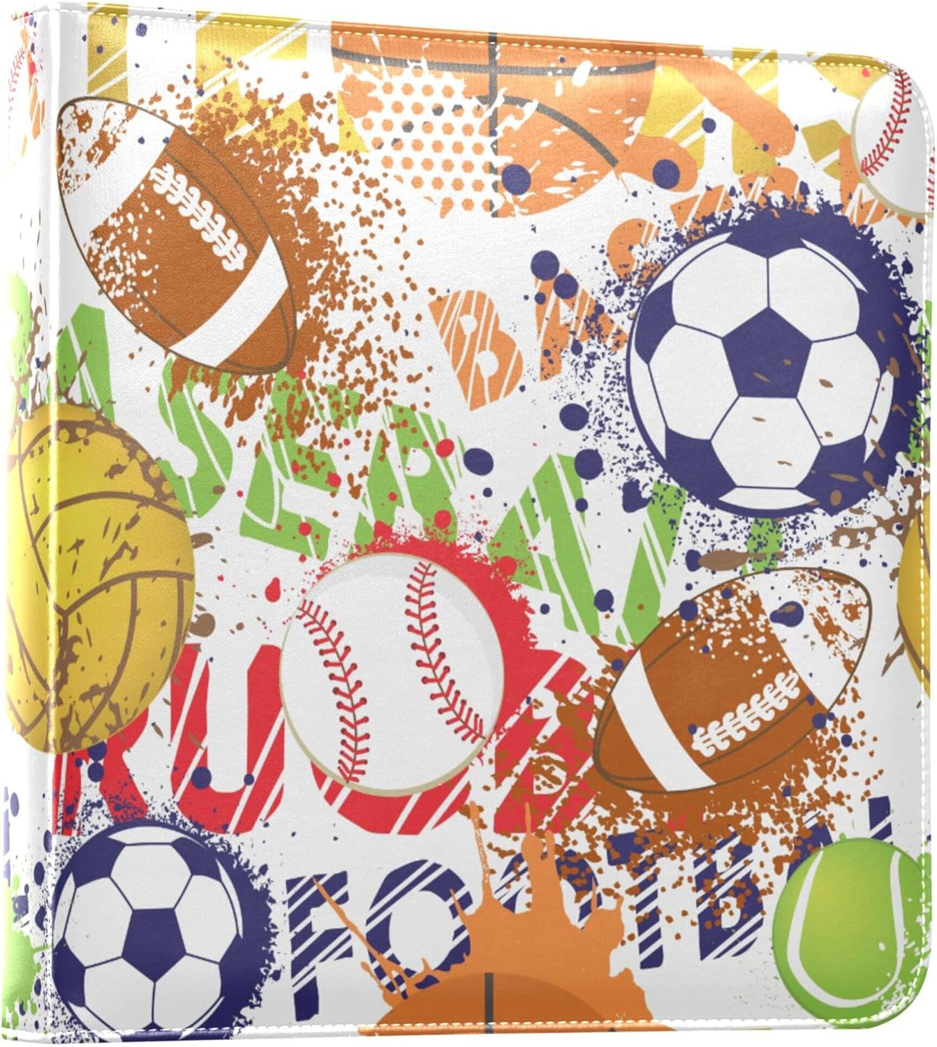 Fisyme Colorful Sports Balls Photo Album Self Adhesive DIY Scrapbook Album for 2x3 4x6 5x7 6x8 Pictures 20 Pages Memory Book for Family Wedding