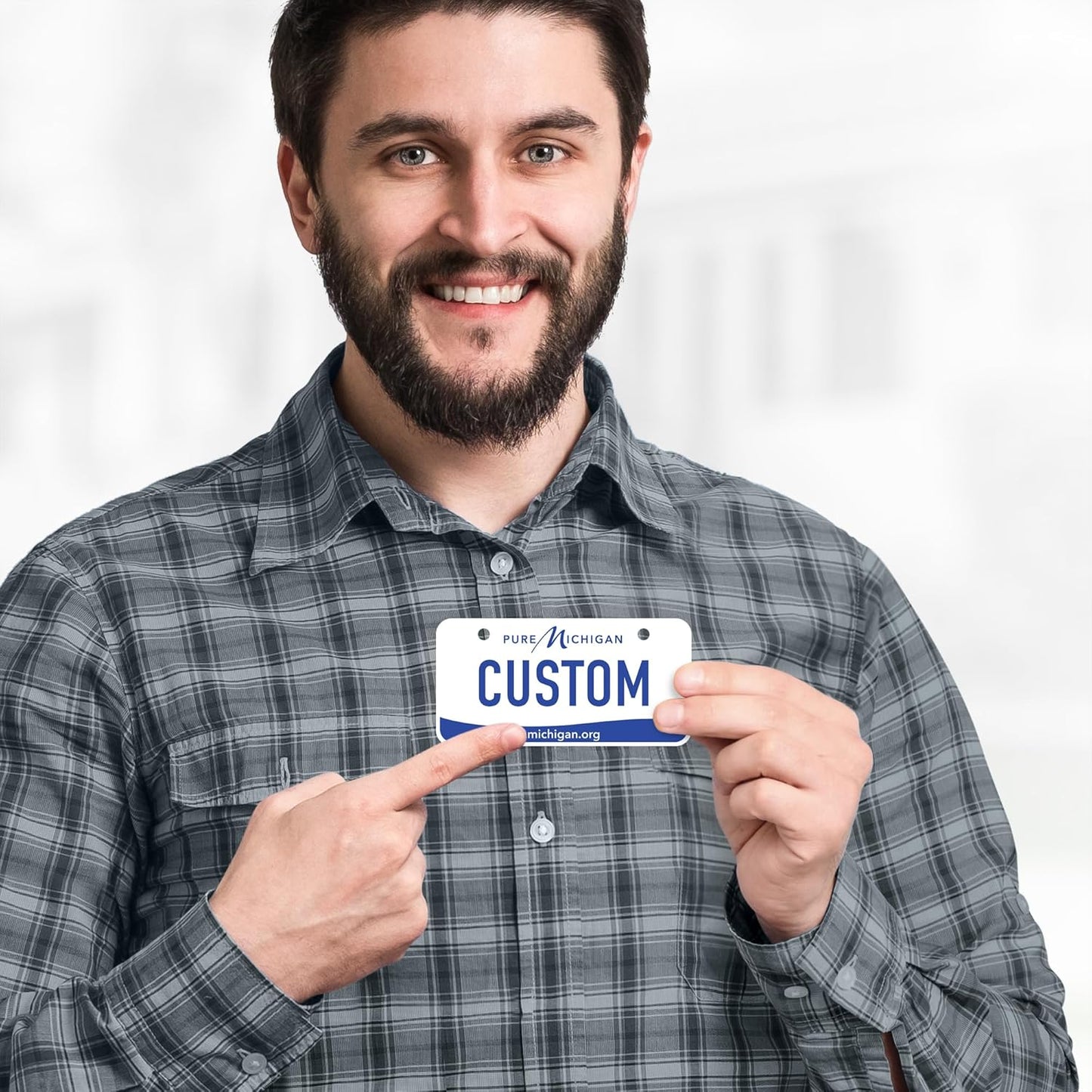 Mini License Plates, Personalized License Plates, Custom for Car, Bikes, ATV, Kids Car, Golf Cart, Jeep, 2x4 Inch, Rust-Free Fade Resistant Aluminum, USA Made by My Sign Center (Michigan)