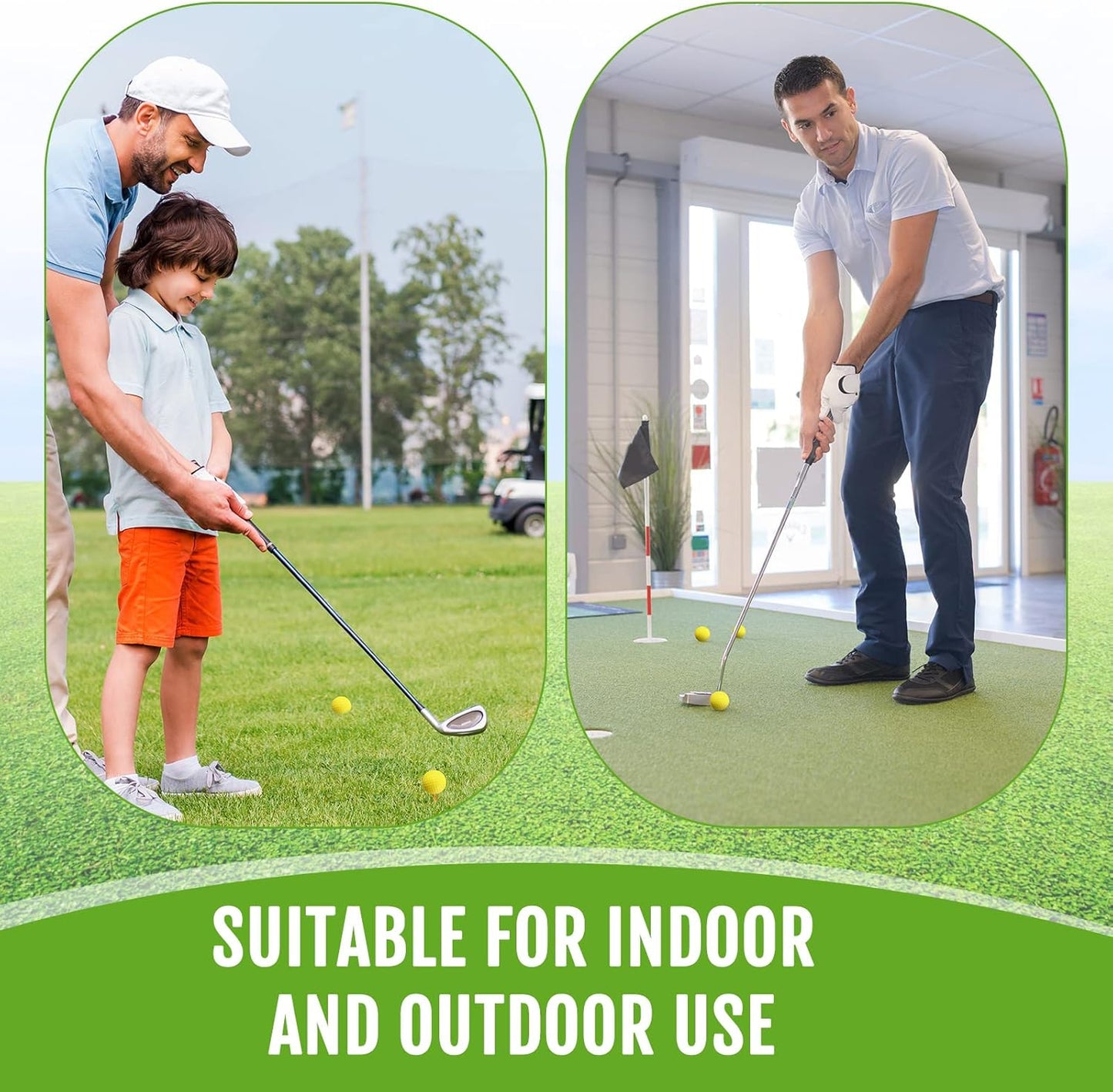 Junkin 80 Pcs Foam Golf Balls Rubber Practice Balls Realistic Feel and Flight Sport Training for Indoor or Outdoor Backyard Golf Training