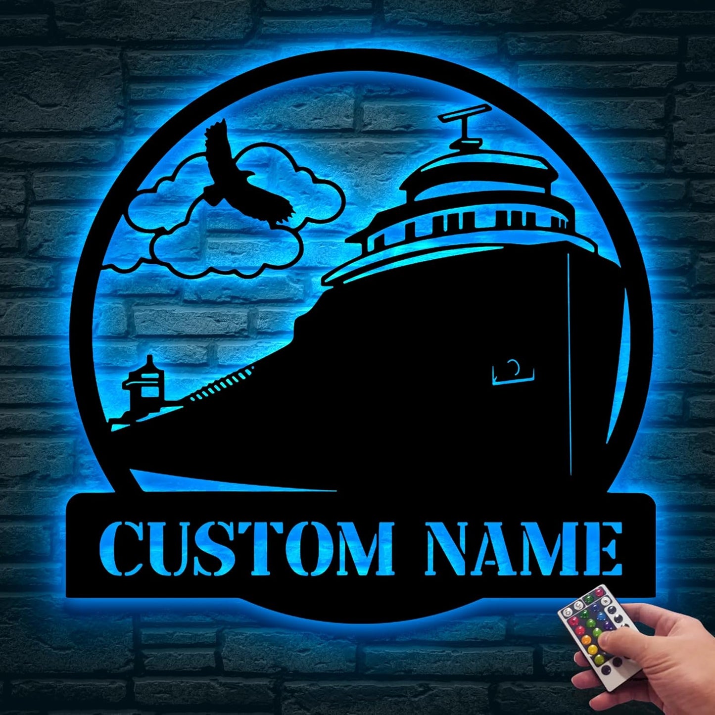 Custom Lake Freighter Ship Metal Wall Art With LED Light, Gift For Lake Freighter Ship Lovers, Wall Hanging, Home Decor, Birthday Gift