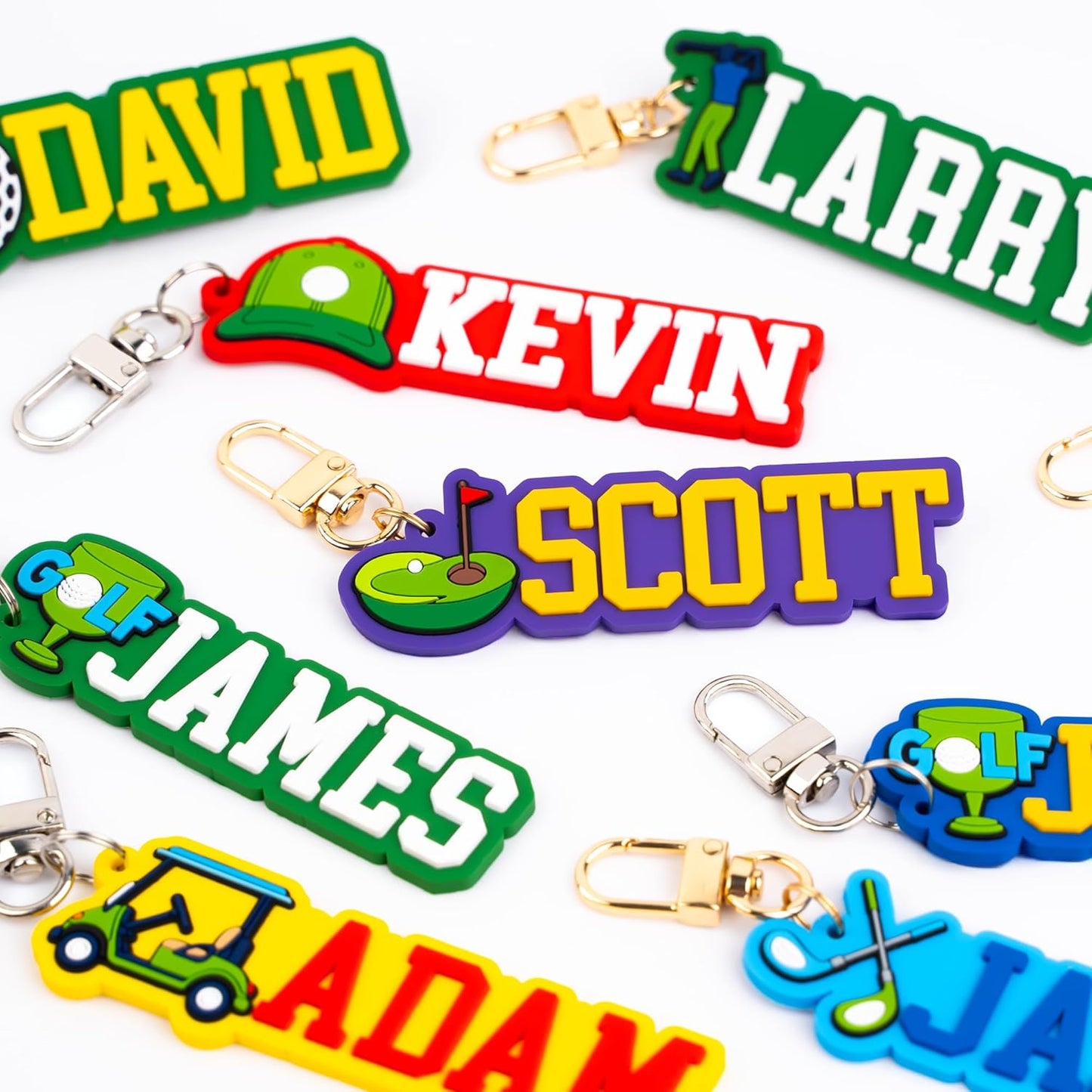 Personalized Sports Golf Keychain – Custom Name Tag, Bag Tag, Luggage Tag – Gift for Kids, Coaches, Teams