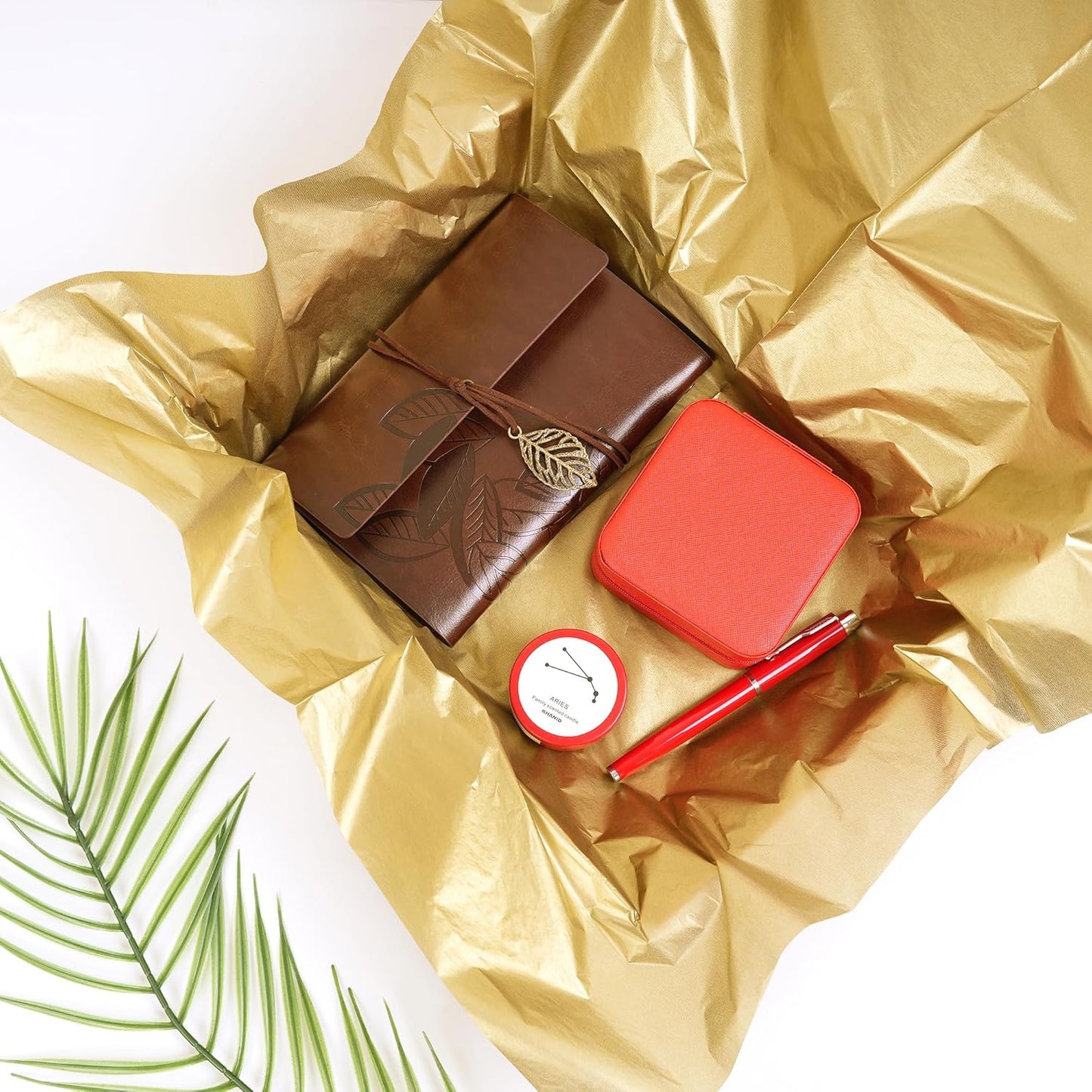 SANZIX Metallic Gold Tissue Paper for Gift Bags- 60 Sheets 19.75" x 27.5"- Gold Christmas Wrapping Paper - Christmas Tissue Paper Sheets for Gifts Wrap, Weddings, Birthdays, Holiday & Xmas Decorations