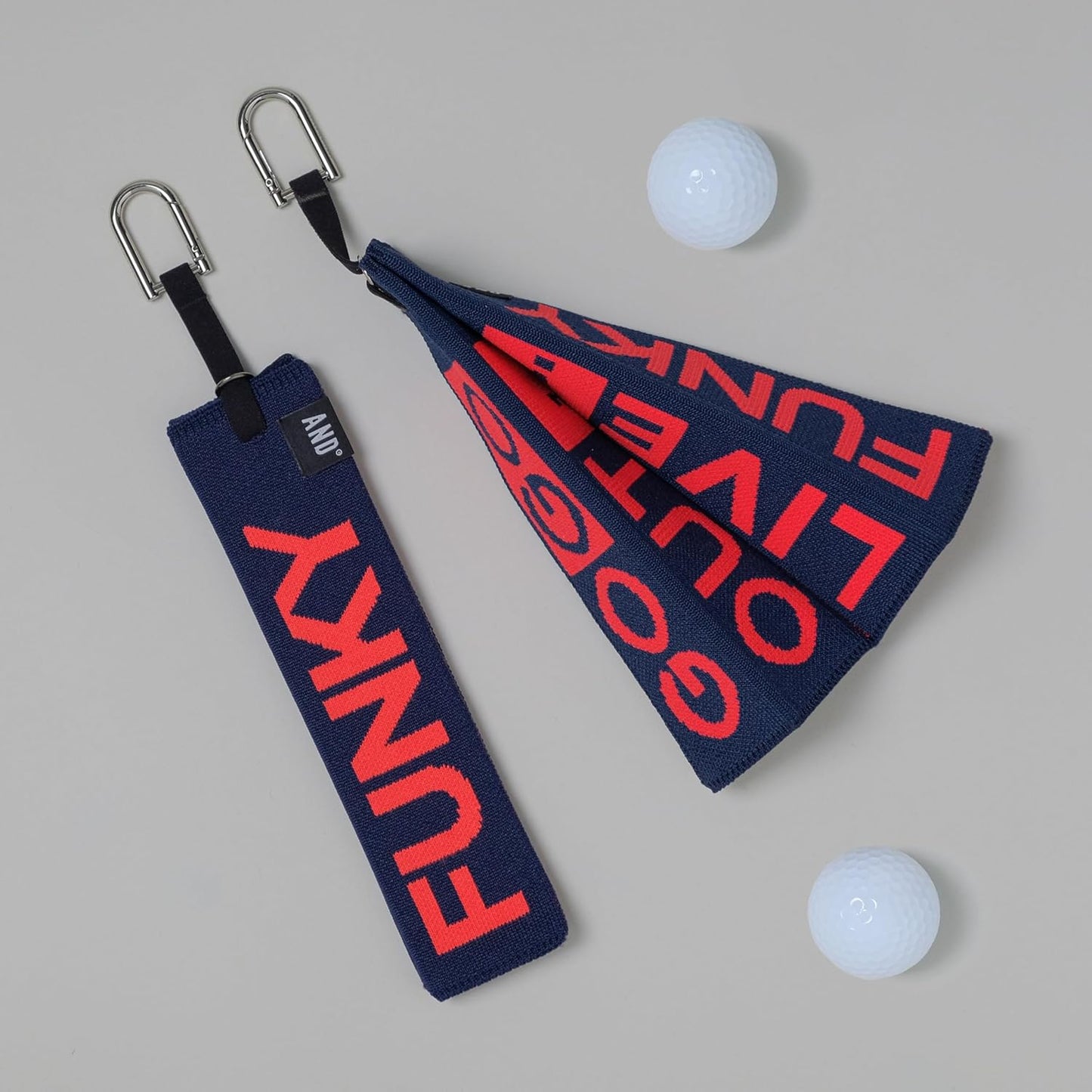 ANDGOLF Pleats Ball Towel, Use to Wash My Ball and Club, Best Choice for Golf Gifts, Embroidered Golf Towels, Clip for Bags/Pants/Skirts, Durable Elastic Band, Colorful Fashion Golf Item