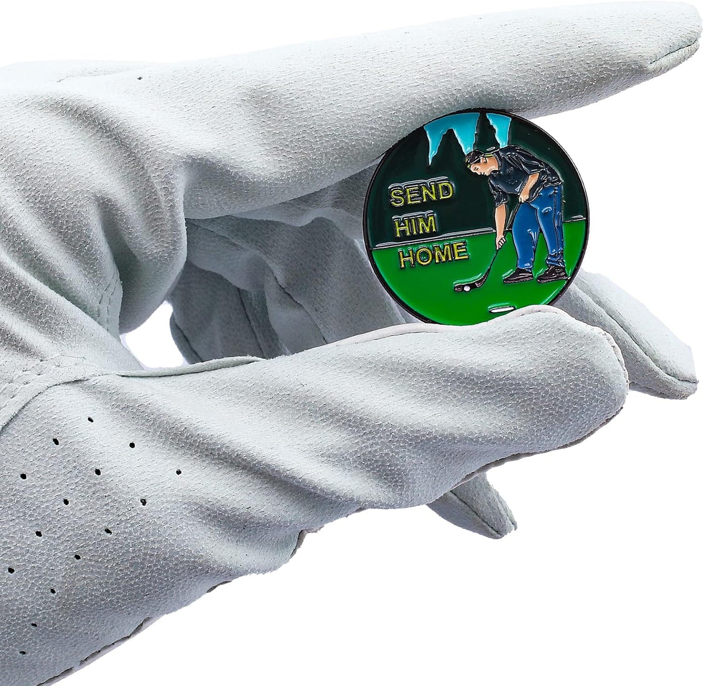 Golf Ball Marker with Magnetic Hat Clip - Funny Golf Gift