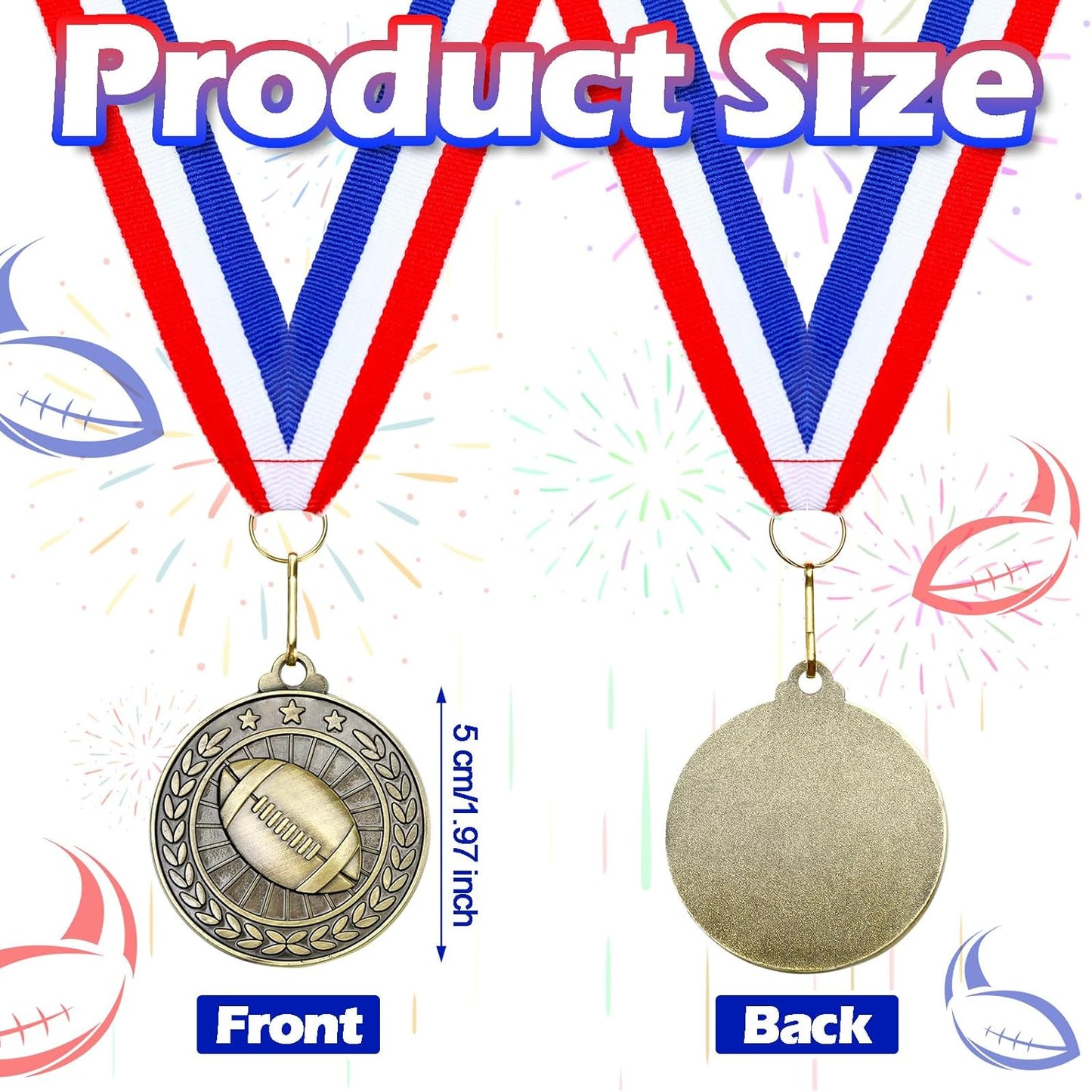 Remuuly 30 Pcs Gold Medals Bulk 2'' Basketball Soccer Baseball Volleyball Football Lacrosse Kickball Cheer Bowling Trophy Medals for Awards for Sports Participation Winner Gift