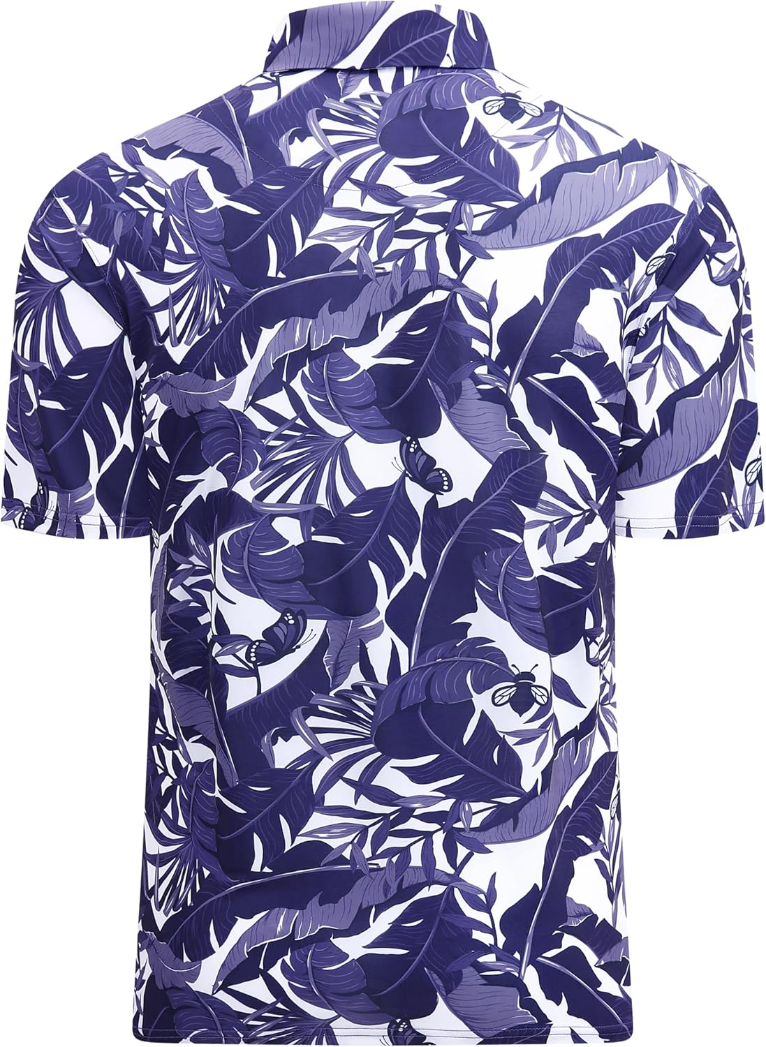 Alex Vando Mens Hawaiian Golf Shirt Moisture Wicking Digital Print Golf Shirts for Men