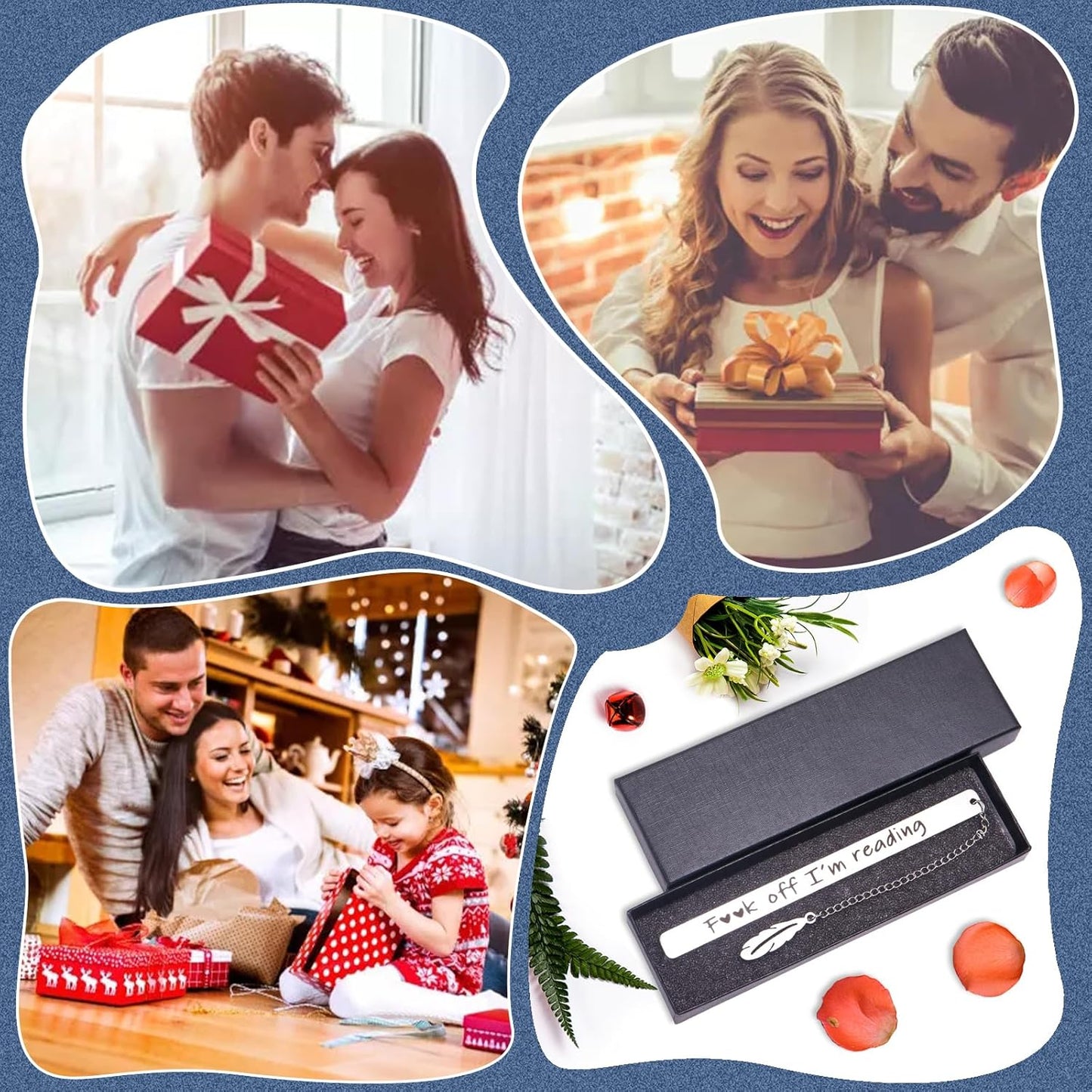 Funny Bookmarks for Women, Book Accessories for Reading Lovers Men Writers Friends Teachers Coworker Family Teens Boys Girls, Inspirational Reading Gifts for Christmas New Year Birthday Graduation