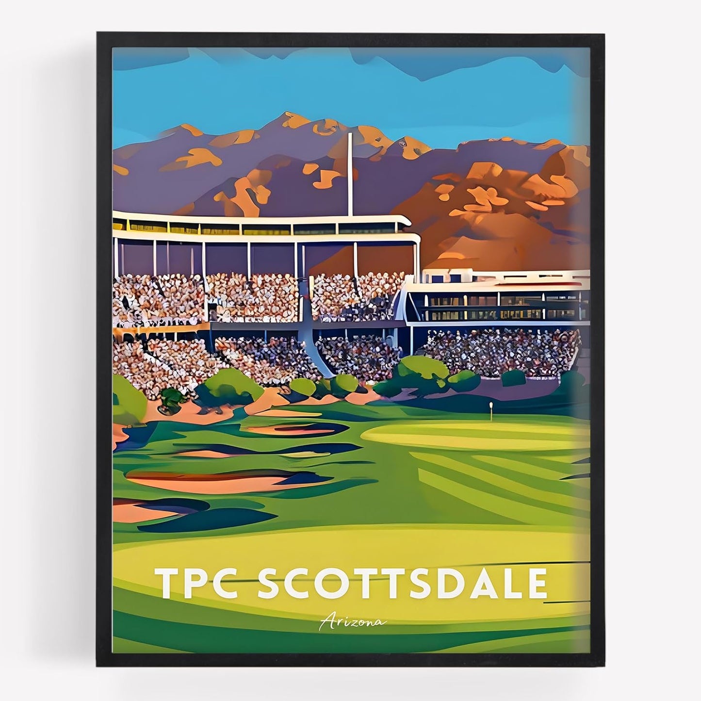 Golf Course Premium Giclee Fine Art Prints - Augusta, Pebble Beach, Pinehurst, Golf Course Posters, Golf Wall Art, Aesthetic Poster for Home Office Decor, Ready to Frame