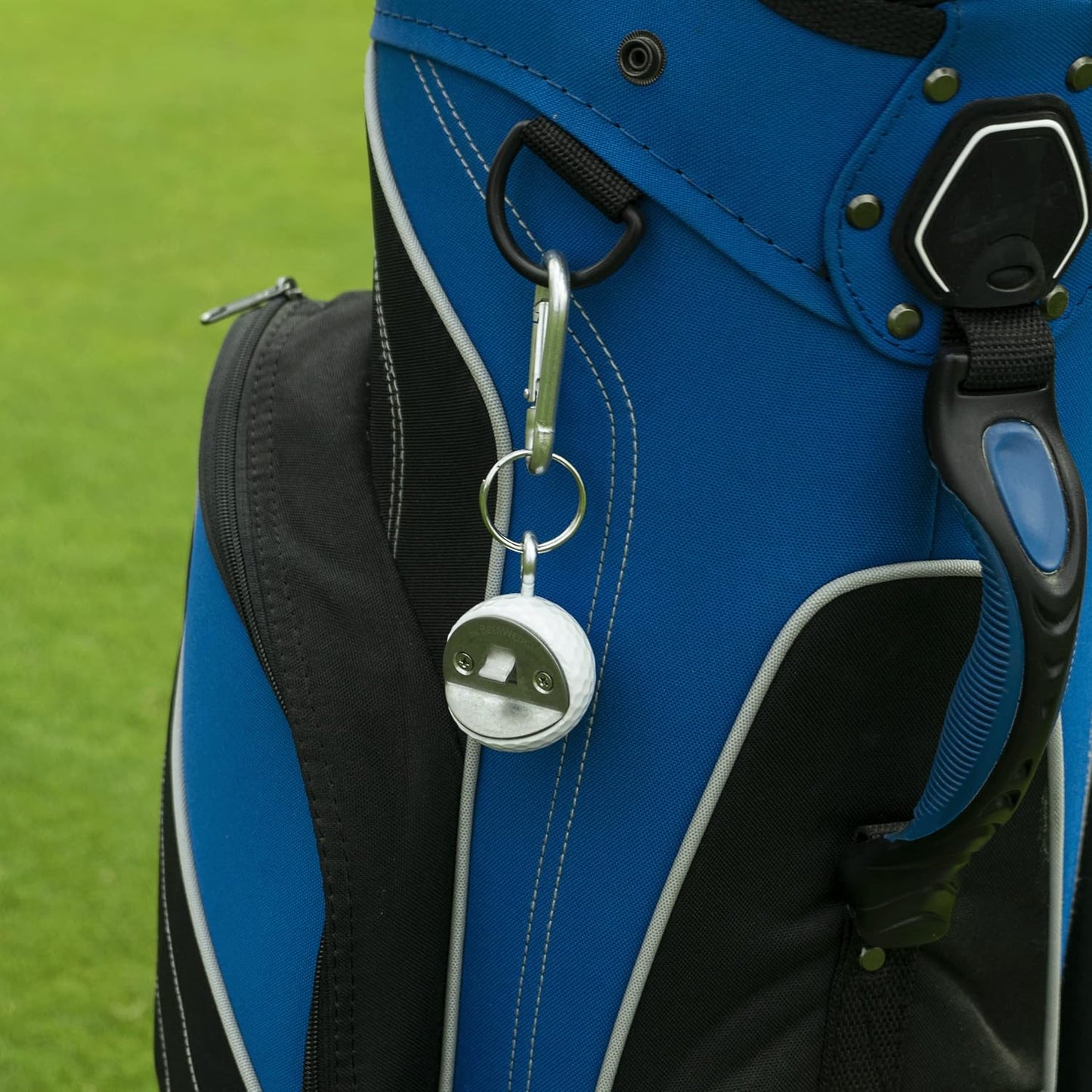 Golf Ball Bottle Opener made from Real Golf Ball, Keychain Bottle Opener Carabiner, Best Golf Gifts for Men Golf Gift Ideas