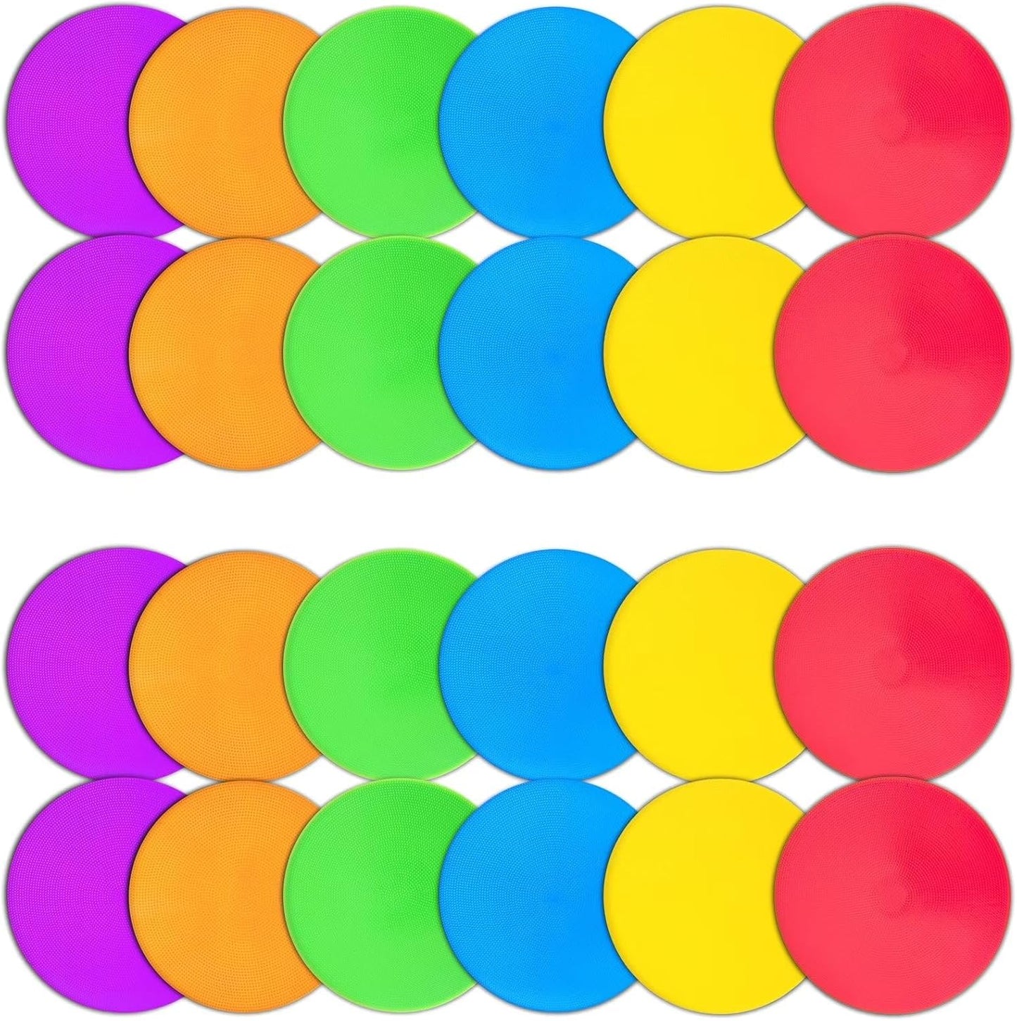 Poly Spot Markers 9 inch Non-Slip Rubber Agility Training Markers Floor Dots Flat Field Cones for Football, Soccer, Basketball, School Exercise Drills, Dance Practice