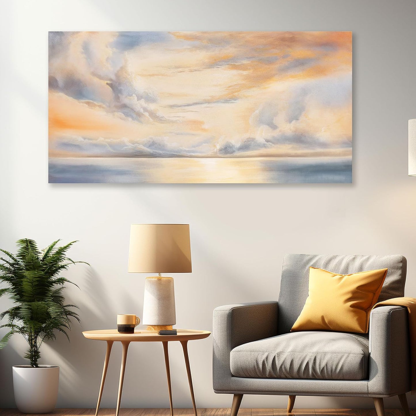 Glvzygy Abstract Wall Art Nature Scenery Wall Decor Sky Clouds Sunset Prints Canvas Painting Wall Decor Artwork for Home Room Bathroom Living and Office Home Decor Wall 40"x20"