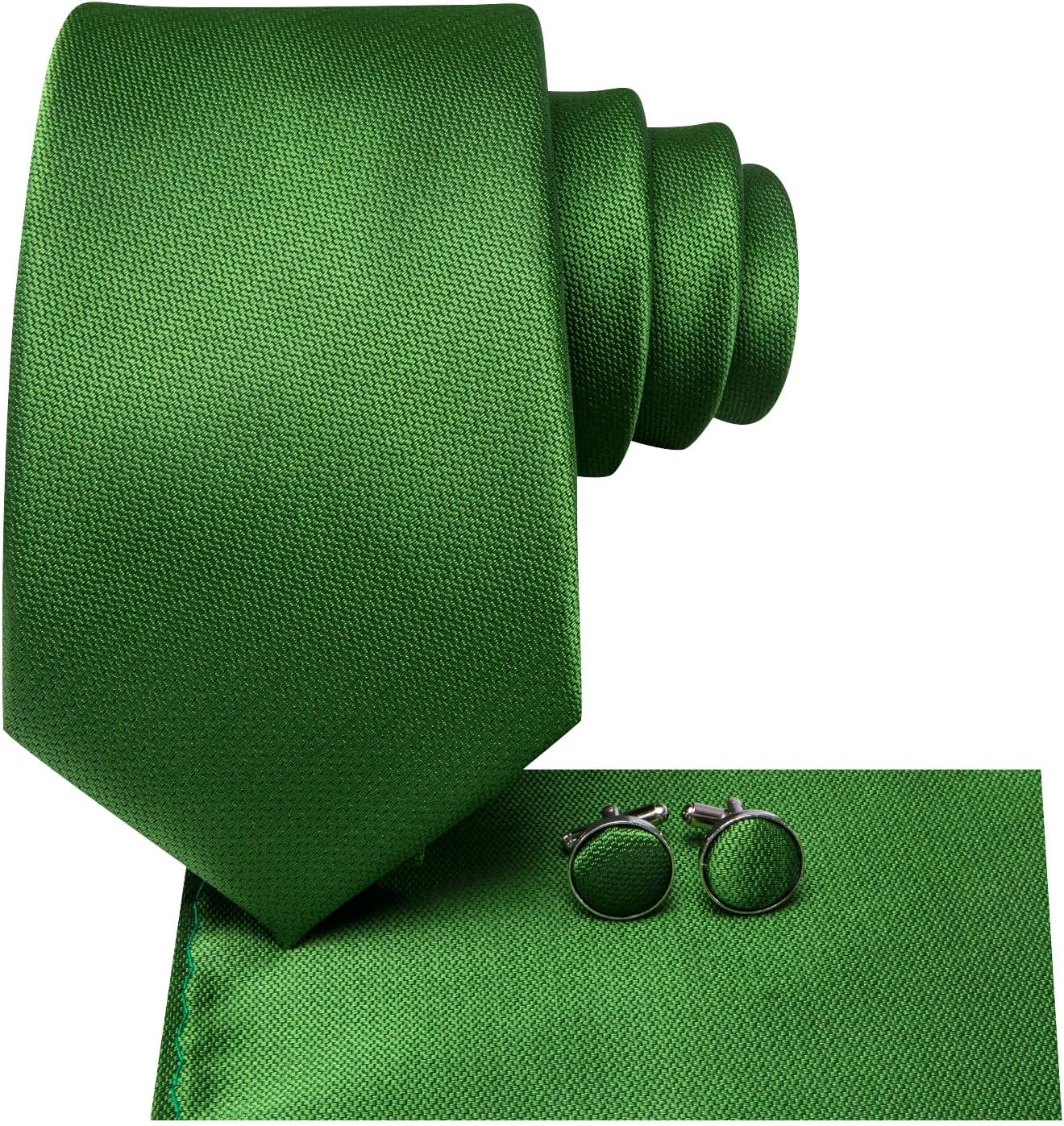 Hi-Tie Men 63inches Tie Set Extra Long Necktie Paisley Tie Pocket Suqare Cufflinks Big and Tall Men Tie