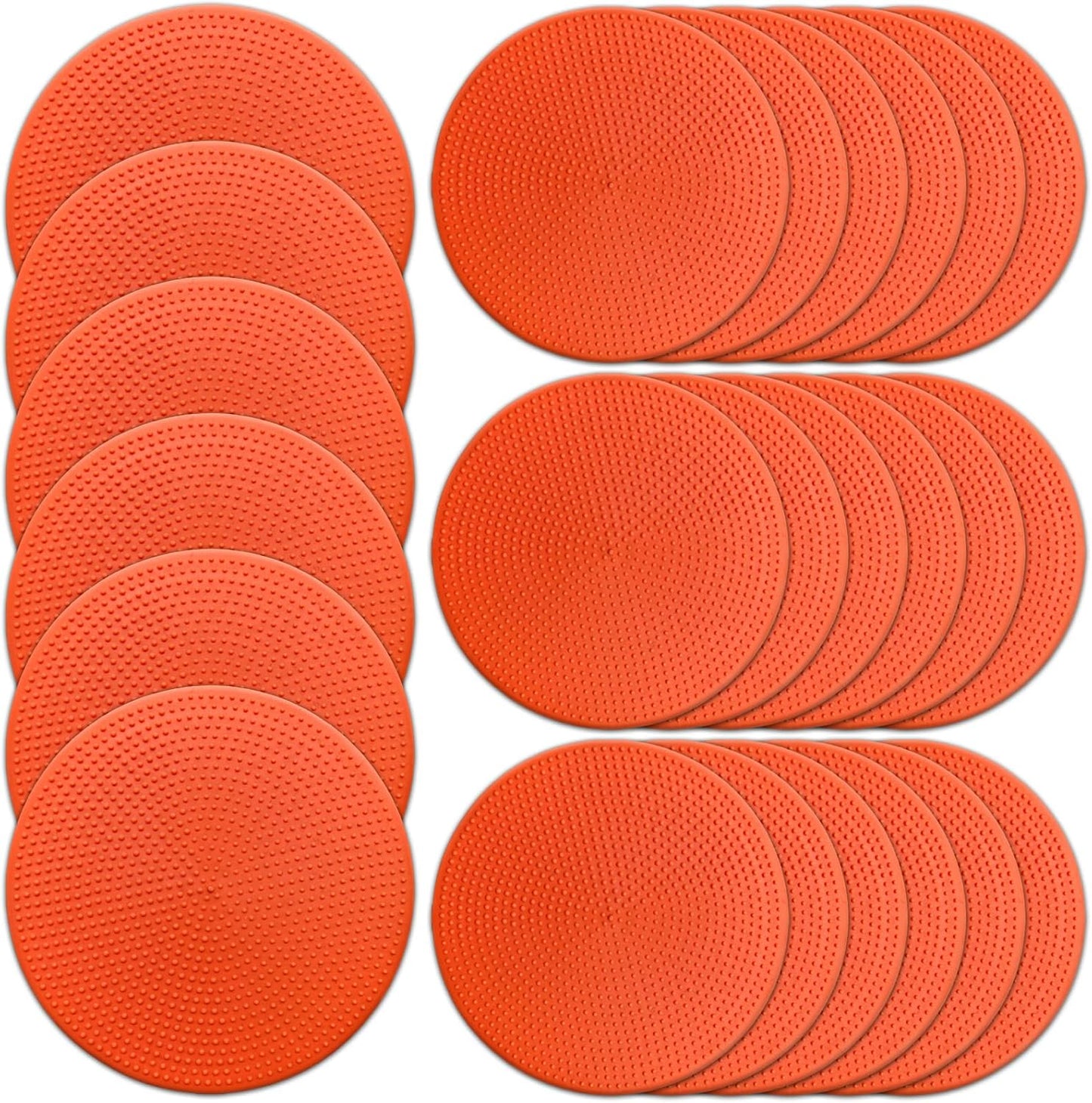 Poly Spot Markers 10 inch 12 Pcs Non-Slip Rubber Agility Training Markers Floor Dots Flat Field Cones for Football, Soccer, Basketball, School Exercise Drills, Dance Practice