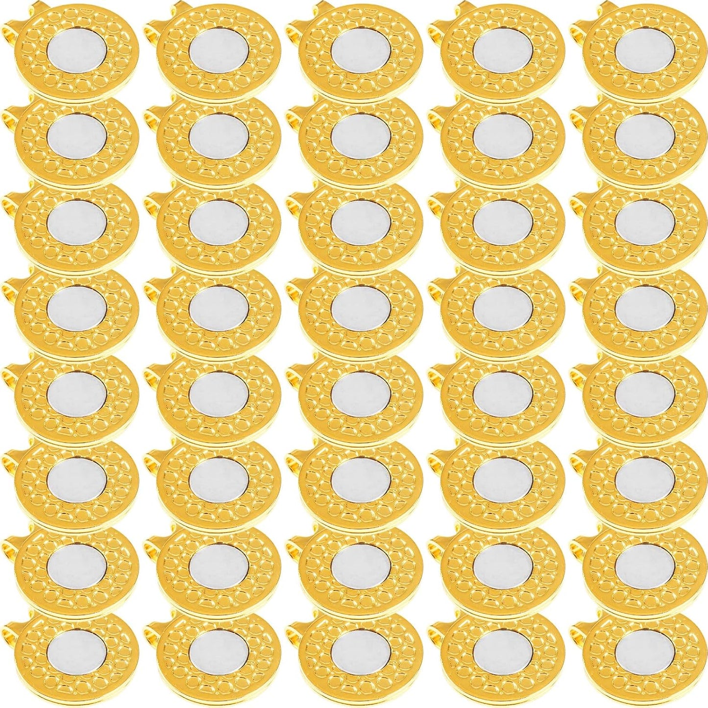 Amy Sport Strong Magnet Golf Ball Marker Hat Clip Value Pack 20/40, Compact & Durable Marker Holders Easily Attach to Golf Cap or Belt, Gold & Silver Accessories for Men Women Kids