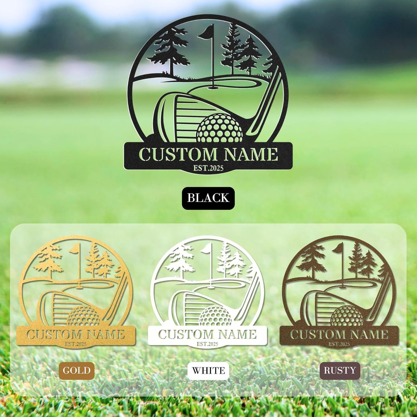 Personalized Golf Metal Wall Art, Vintage Golf Wall Decor, Custom Signs Outdoor Metal, 19th Hole Home Decor for Man Cave Garage Bar Club, Personalized Gifts for Men Dad Father